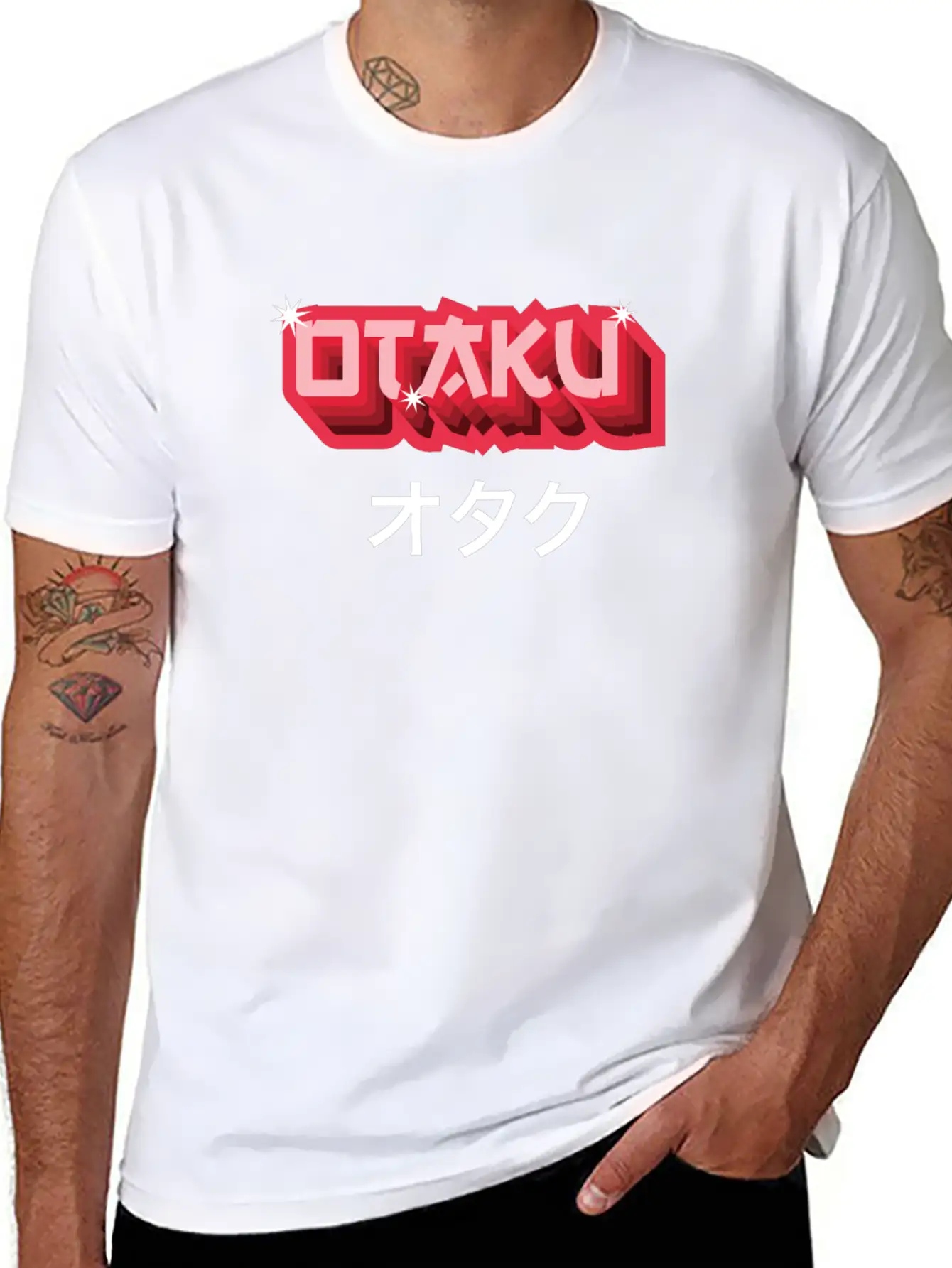 Otaku Japanese Text Anime Manga Soft Cotton Short Sleeve Tee ¨C Unisex Wardrobe Staple