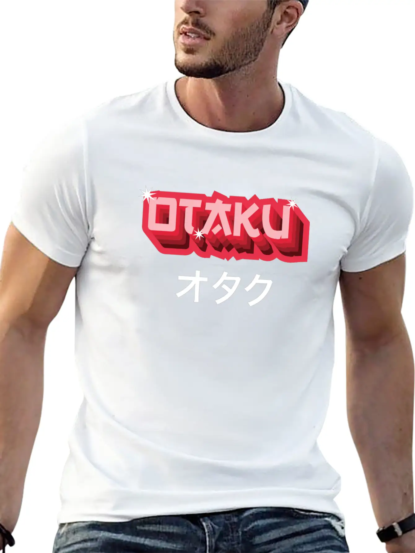 Otaku Japanese Text Anime Manga Soft Cotton Short Sleeve Tee ¨C Unisex Wardrobe Staple