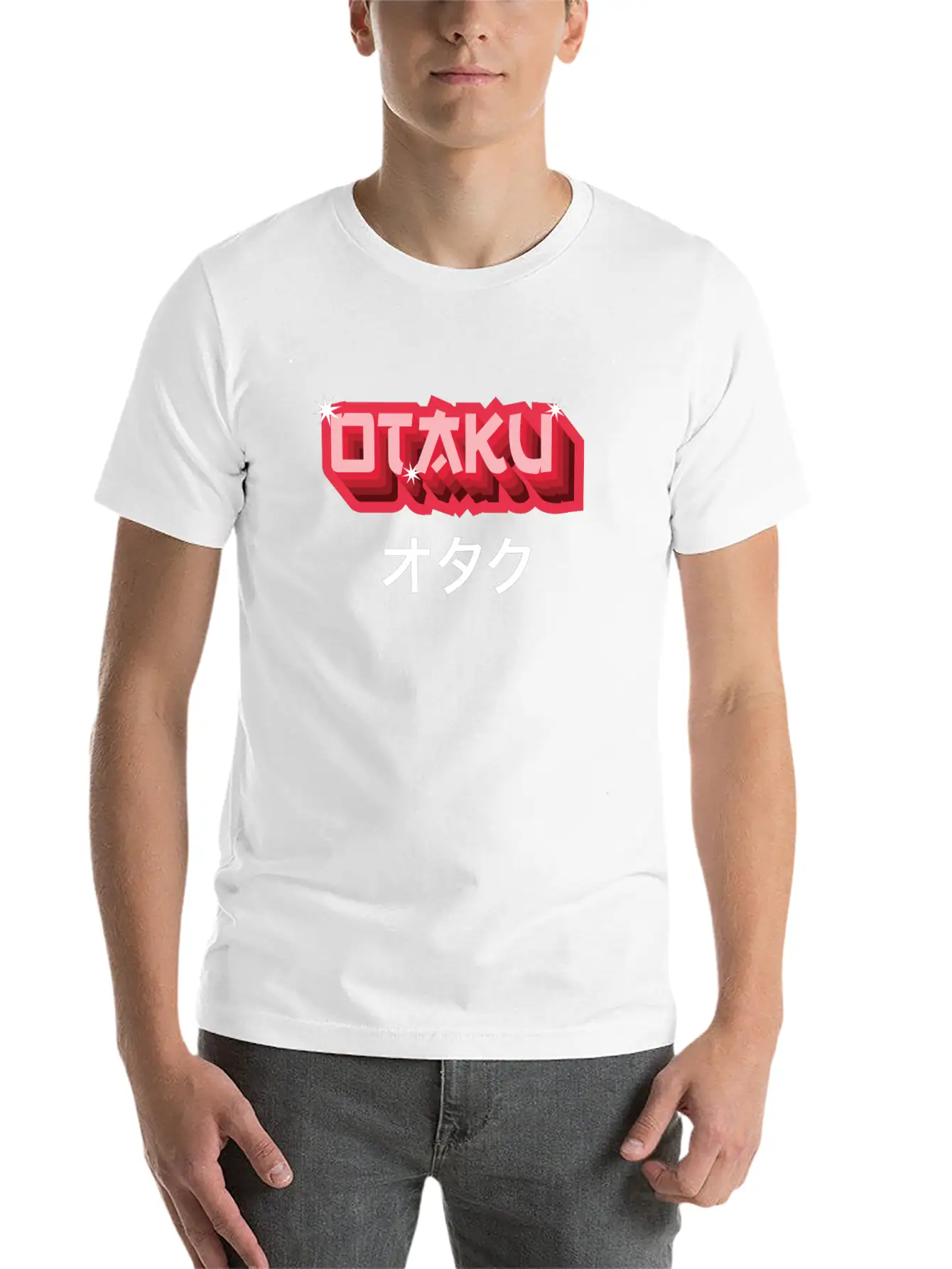 Otaku Japanese Text Anime Manga Soft Cotton Short Sleeve Tee ¨C Unisex Wardrobe Staple