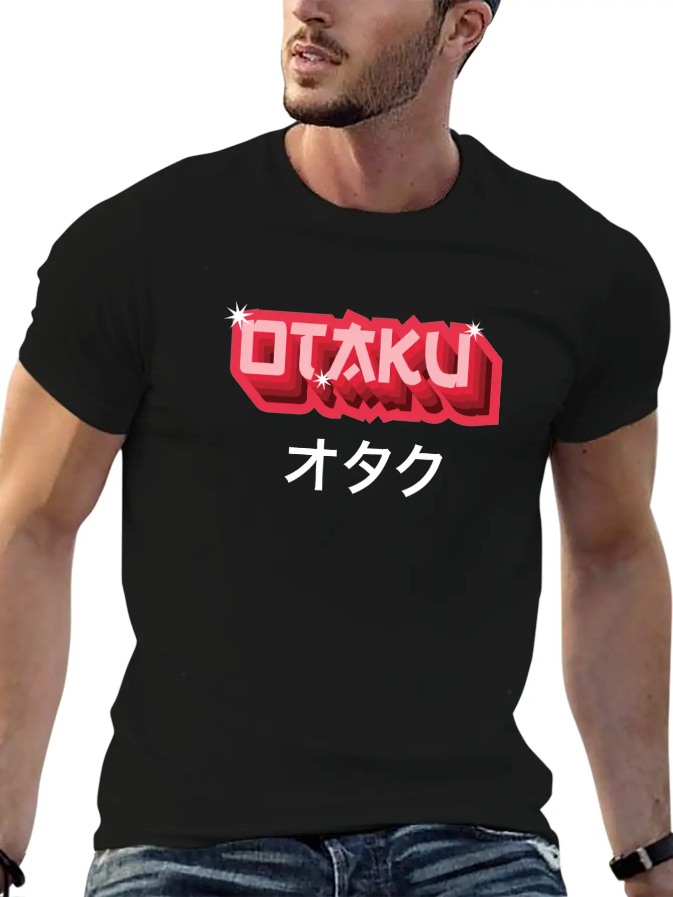 Otaku Japanese Text Anime Manga Soft Cotton Short Sleeve Tee ¨C Unisex Wardrobe Staple