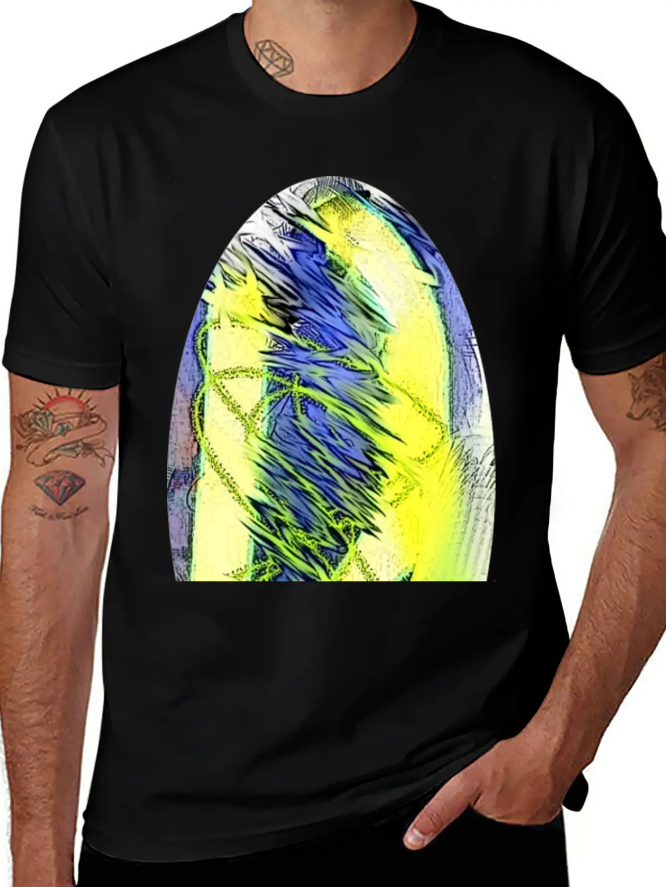 Oval Abstract Soft Cotton Short Sleeve Tee ¨C Unisex Wardrobe Staple