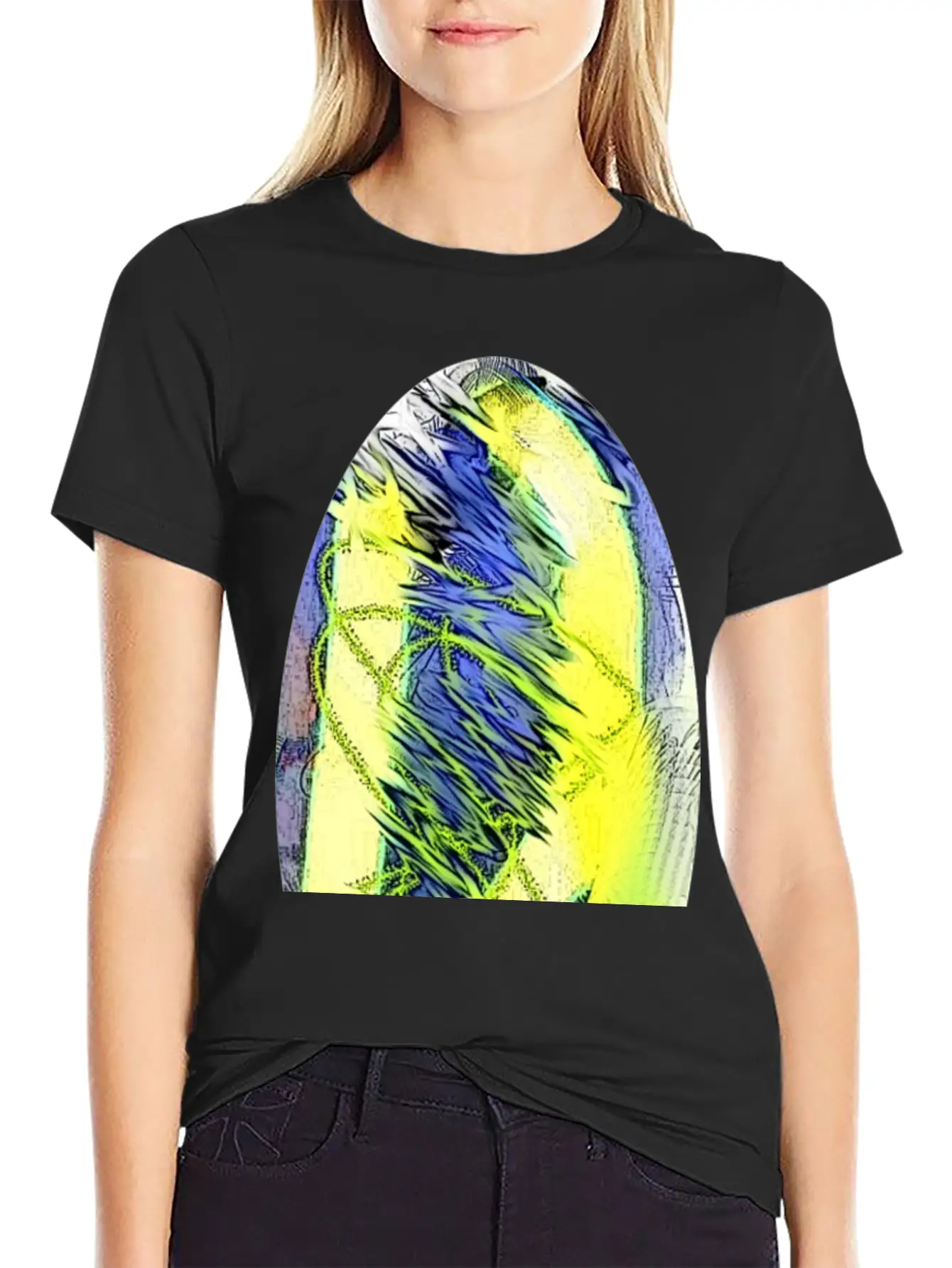 Oval Abstract Soft Cotton Short Sleeve Tee ¨C Unisex Wardrobe Staple