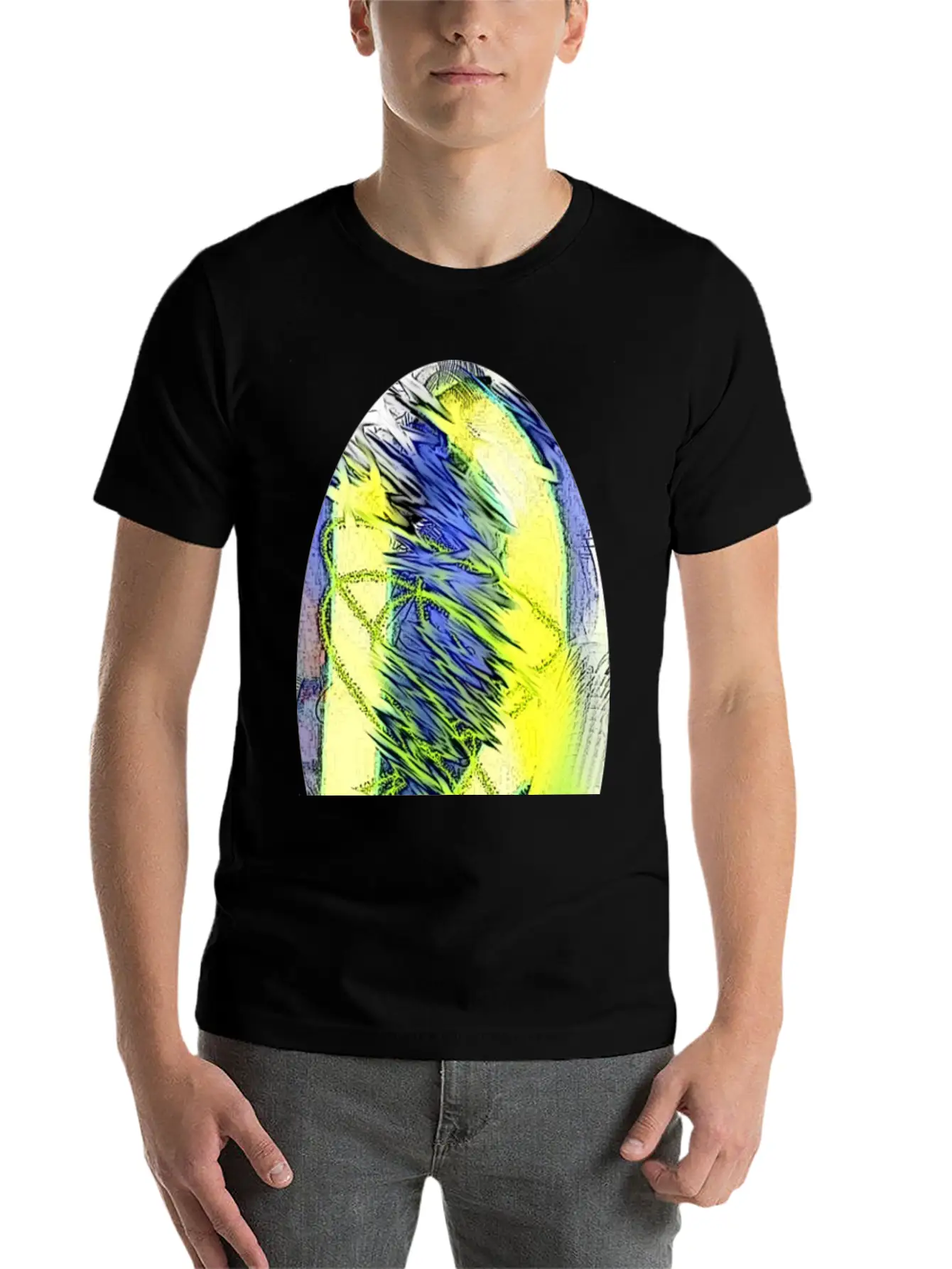 Oval Abstract Soft Cotton Short Sleeve Tee ¨C Unisex Wardrobe Staple