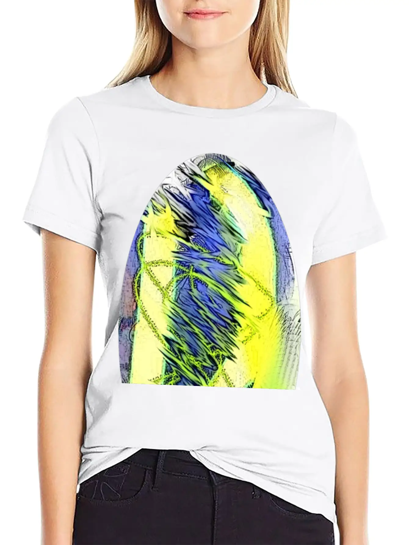 Oval Abstract Soft Cotton Short Sleeve Tee ¨C Unisex Wardrobe Staple