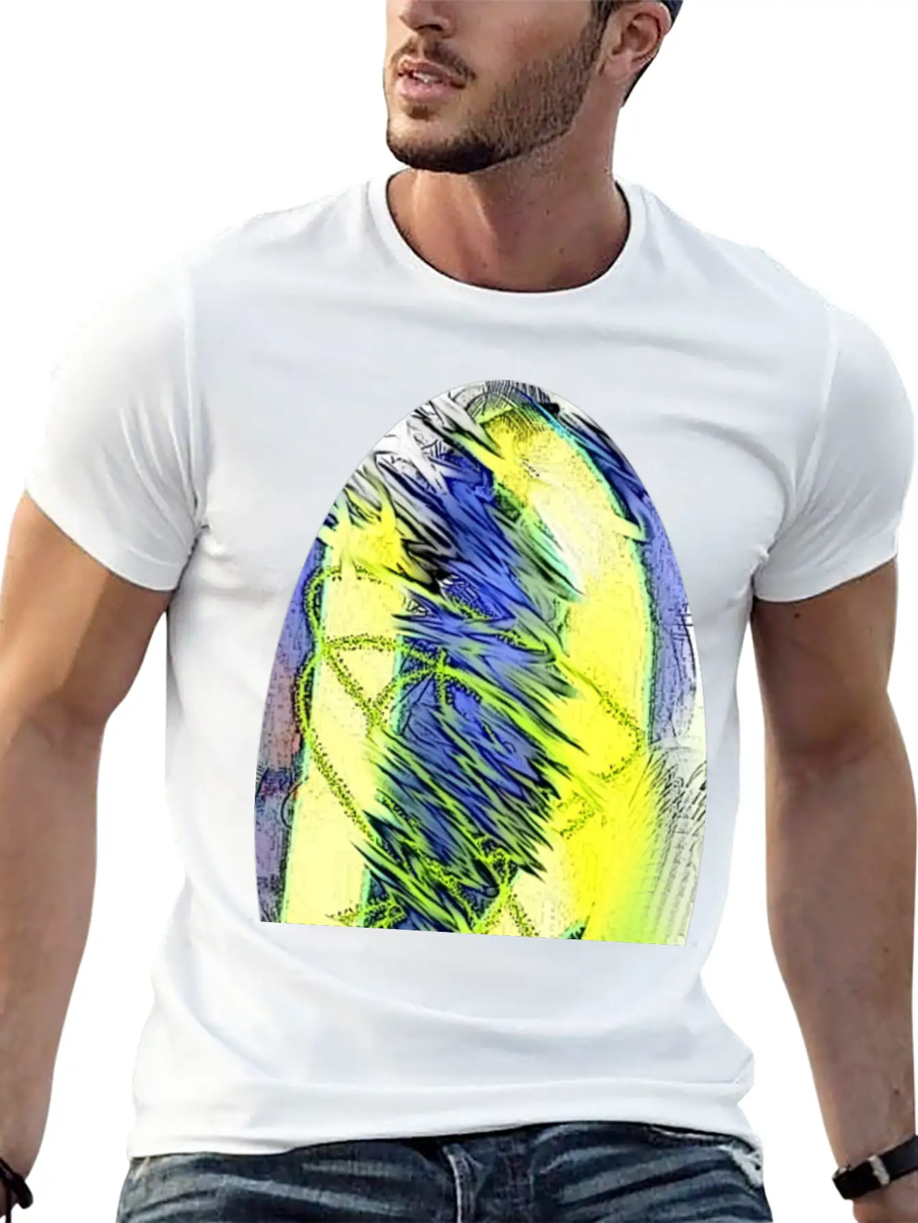 Oval Abstract Soft Cotton Short Sleeve Tee ¨C Unisex Wardrobe Staple