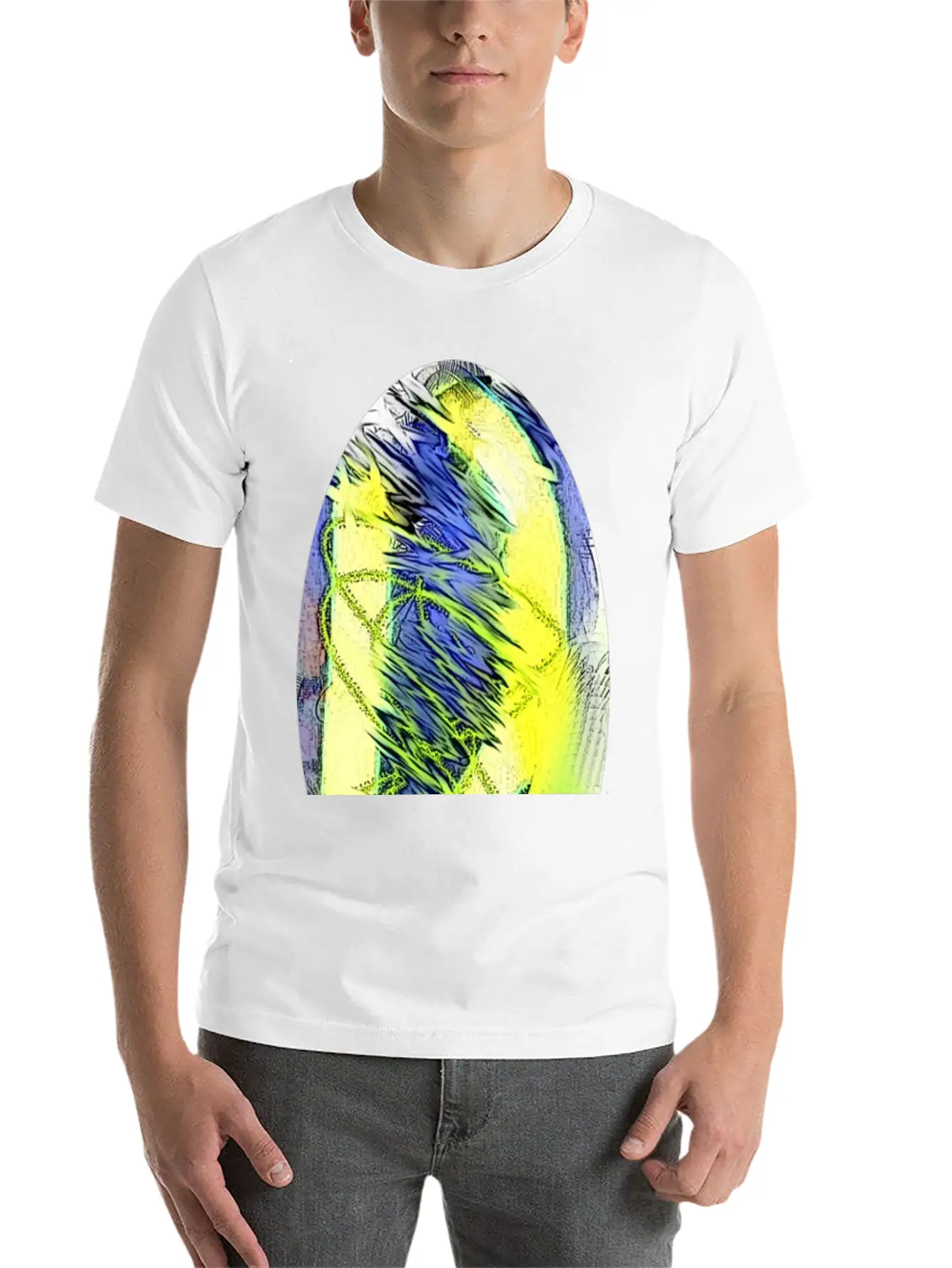Oval Abstract Soft Cotton Short Sleeve Tee ¨C Unisex Wardrobe Staple