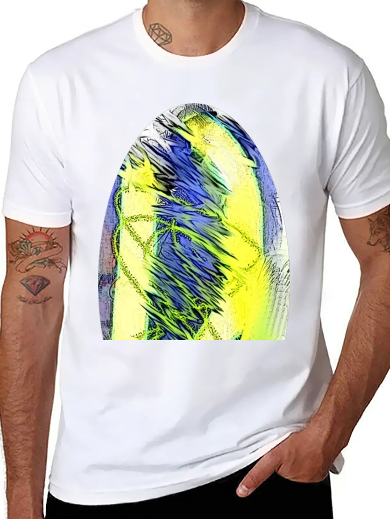 Oval Abstract Soft Cotton Short Sleeve Tee ¨C Unisex Wardrobe Staple