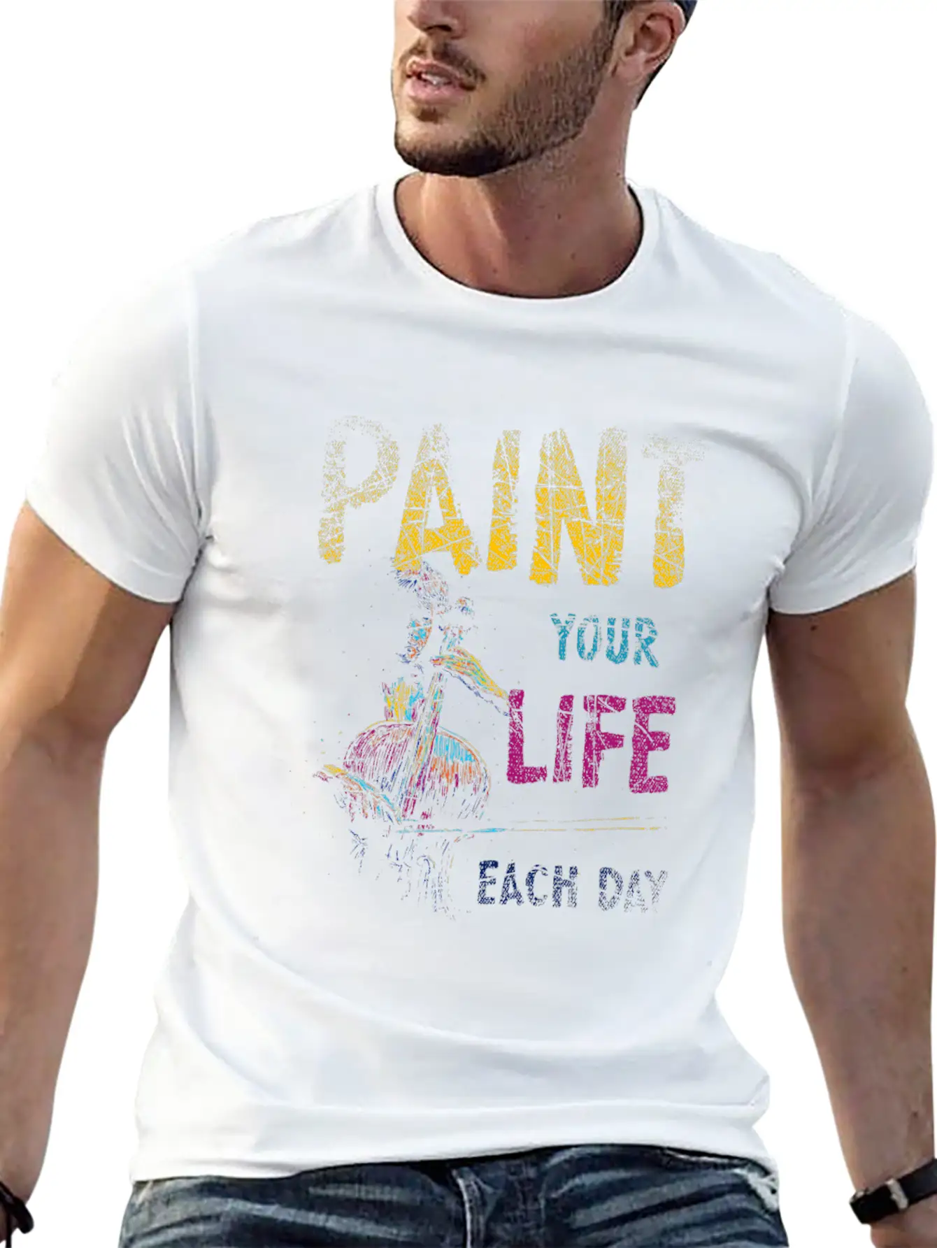 Paint Painting Basic Graphic T-Shirt ¨C Daily Comfort In Soft Cotton
