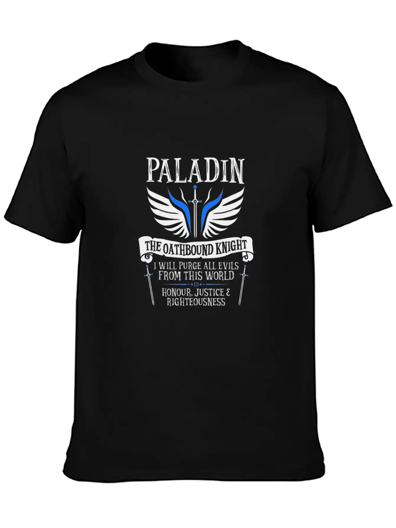 PALADIN, THE OATHBOUND KNIGHT- (White) Essential T Basic Graphic T-Shirt ¨C Daily Comfort In Soft Cotton