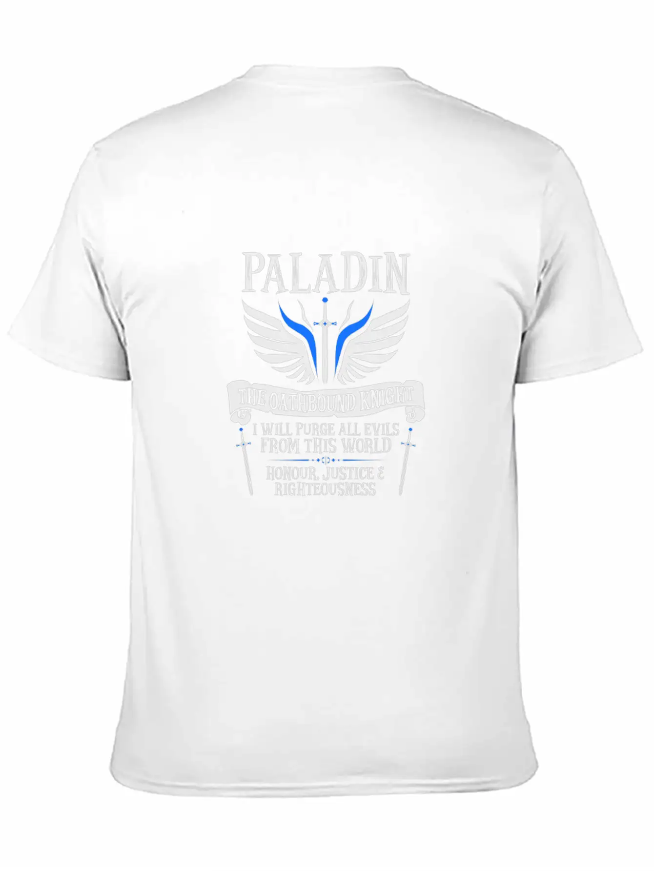 PALADIN, THE OATHBOUND KNIGHT- (White) Essential T Basic Graphic T-Shirt ¨C Daily Comfort In Soft Cotton