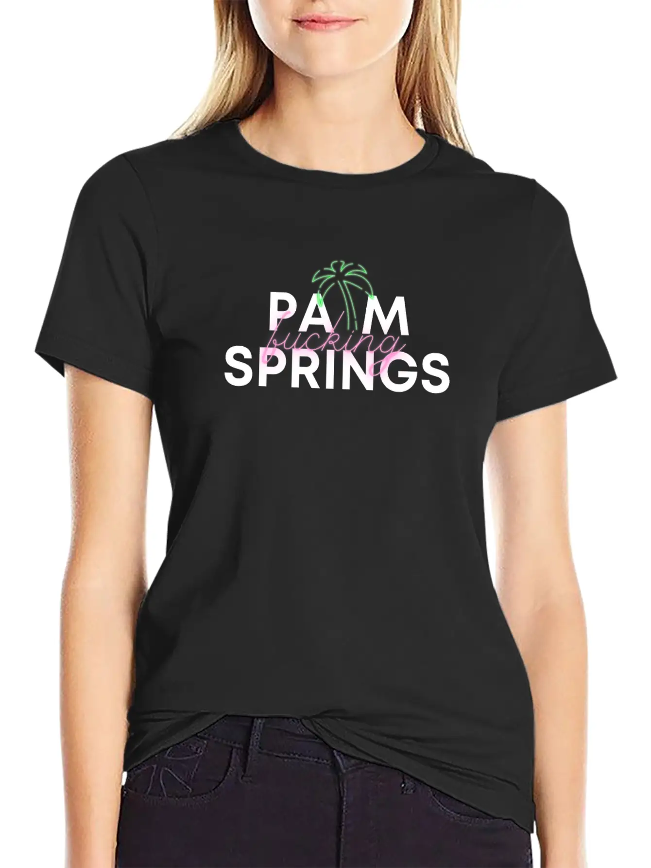 Palm F@@king Springs Basic Graphic T-Shirt ¨C Daily Comfort In Soft Cotton