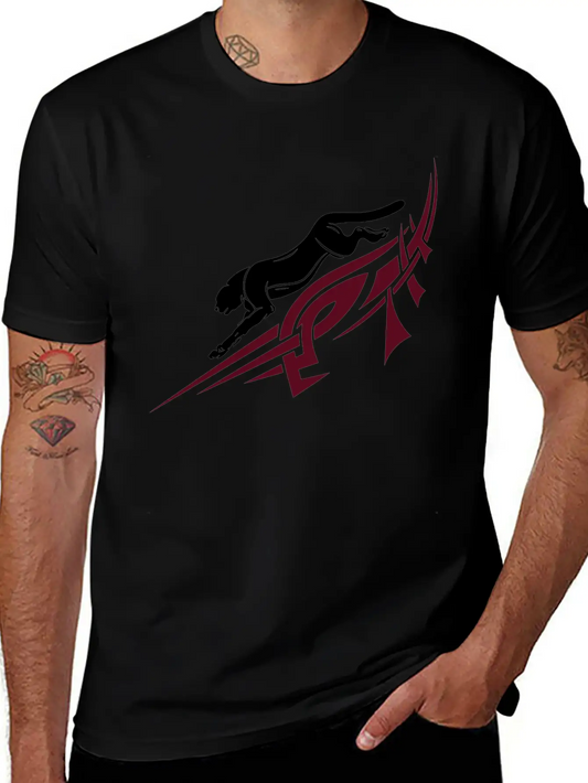 Panther With Tribal, Tattoo. Basic Graphic T-Shirt ¨C Daily Comfort In Soft Cotton