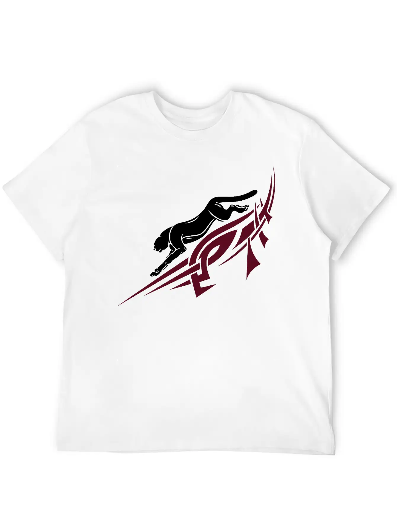 Panther With Tribal, Tattoo. Basic Graphic T-Shirt ¨C Daily Comfort In Soft Cotton