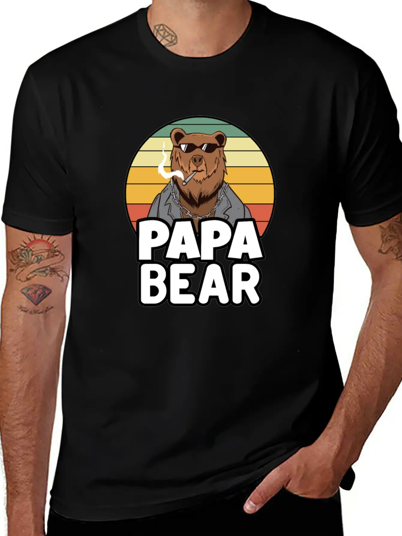 Papa Bear - Funny Gift For Dads With A Cool Bear Soft Cotton Short Sleeve Tee ¨C Unisex Wardrobe Staple