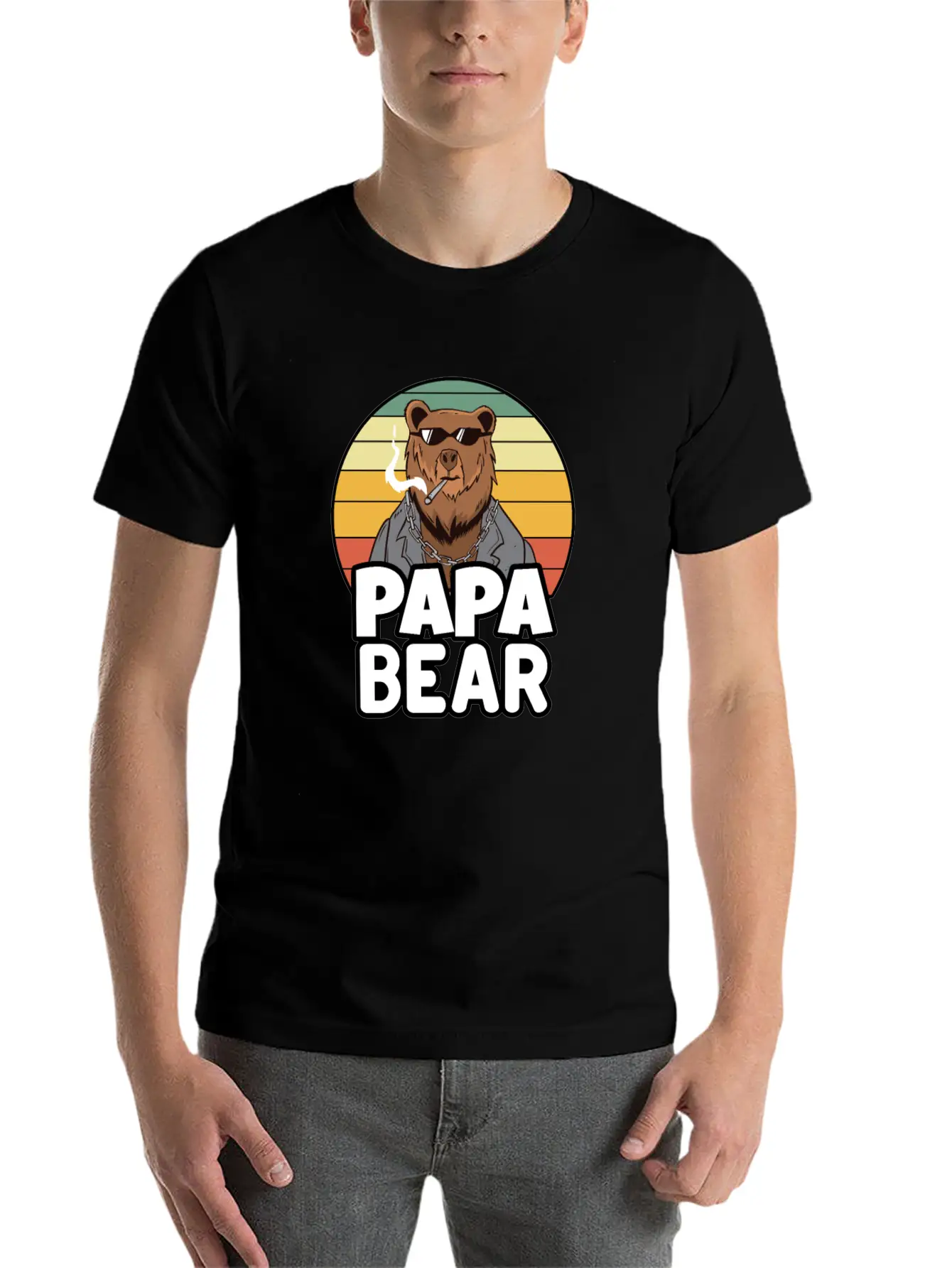 Papa Bear - Funny Gift For Dads With A Cool Bear Soft Cotton Short Sleeve Tee ¨C Unisex Wardrobe Staple