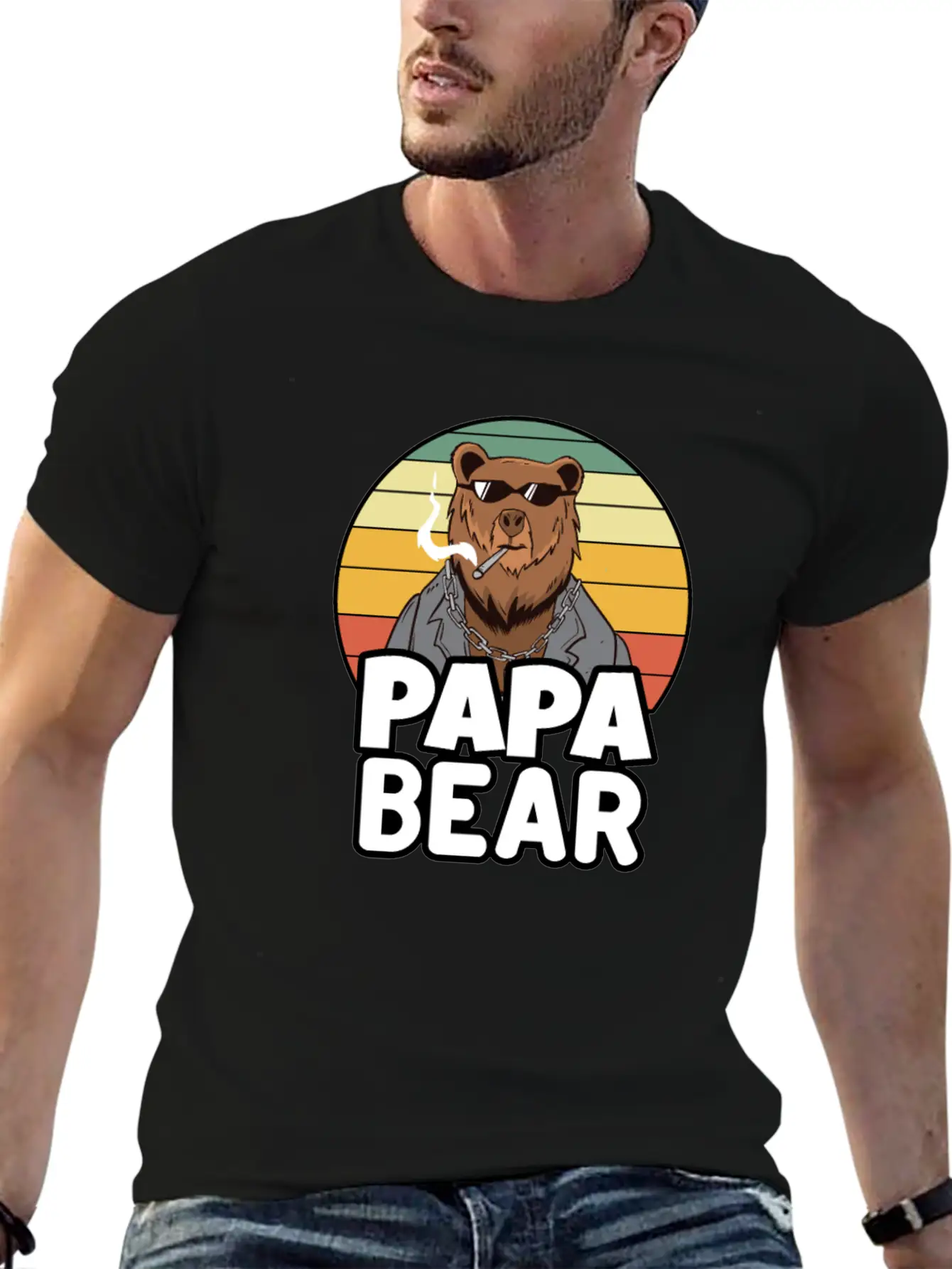 Papa Bear - Funny Gift For Dads With A Cool Bear Soft Cotton Short Sleeve Tee ¨C Unisex Wardrobe Staple
