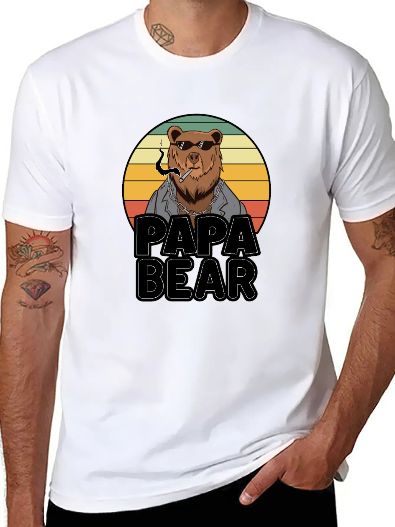 Papa Bear - Funny Gift For Dads With A Cool Bear Soft Cotton Short Sleeve Tee ¨C Unisex Wardrobe Staple