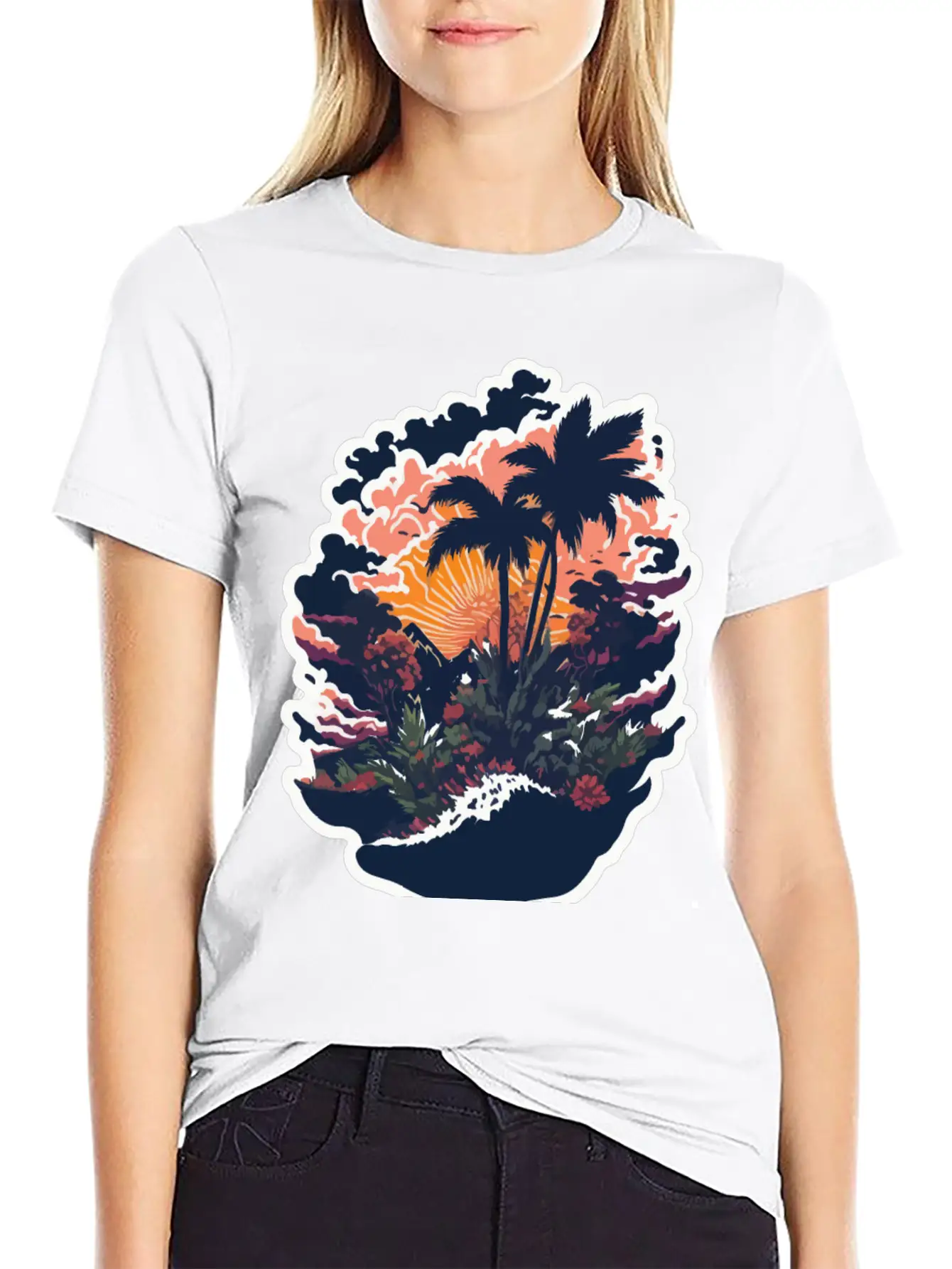 Paradise Island Basic Graphic T-Shirt ¨C Daily Comfort In Soft Cotton