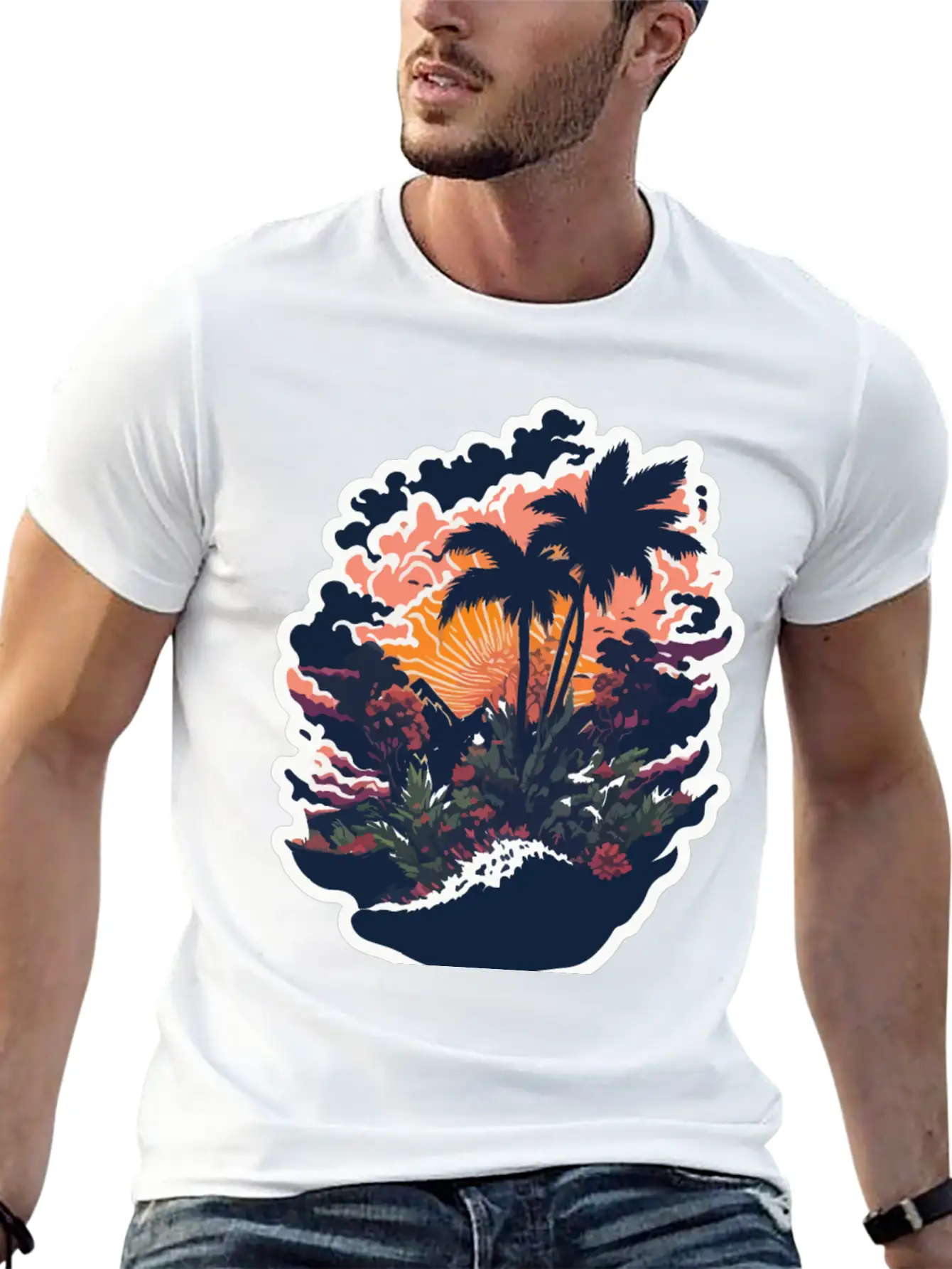 Paradise Island Basic Graphic T-Shirt ¨C Daily Comfort In Soft Cotton