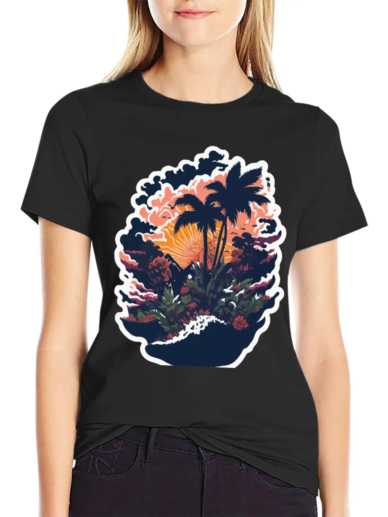 Paradise Island Basic Graphic T-Shirt ¨C Daily Comfort In Soft Cotton