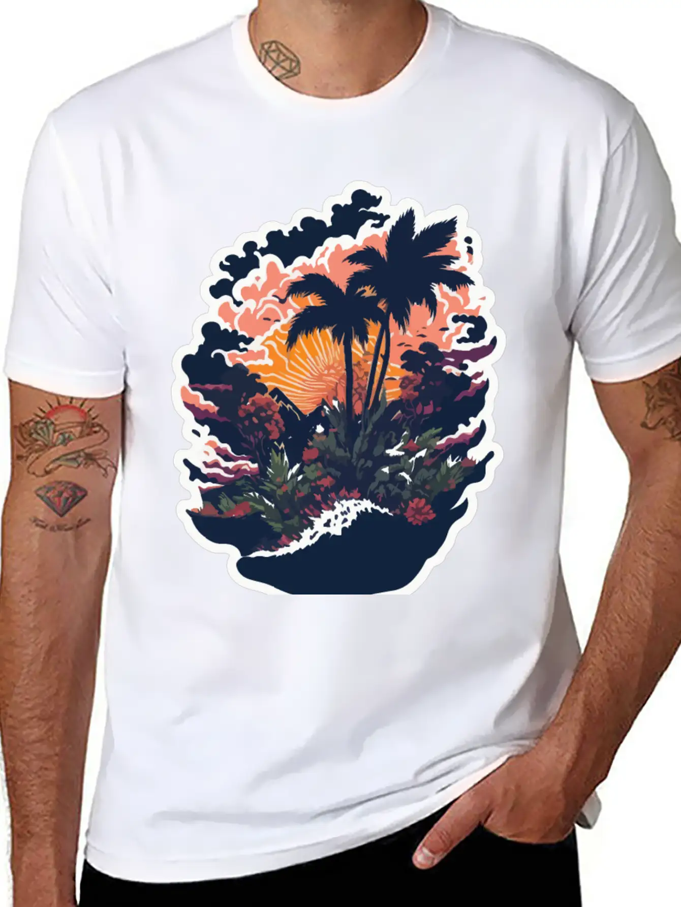 Paradise Island Basic Graphic T-Shirt ¨C Daily Comfort In Soft Cotton