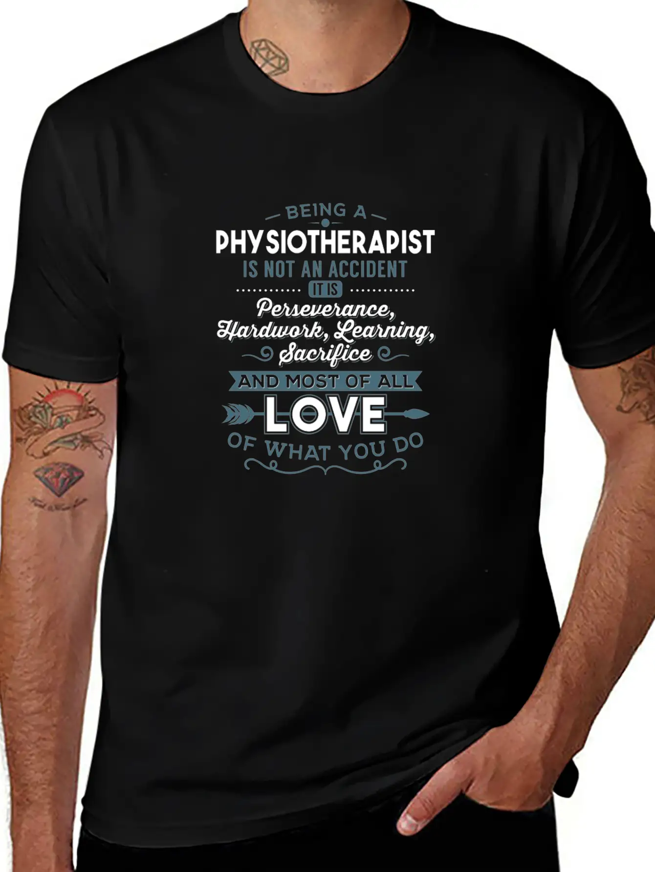 Physiotherapist Love What You Do Gift Basic Graphic T-Shirt ¨C Daily Comfort In Soft Cotton