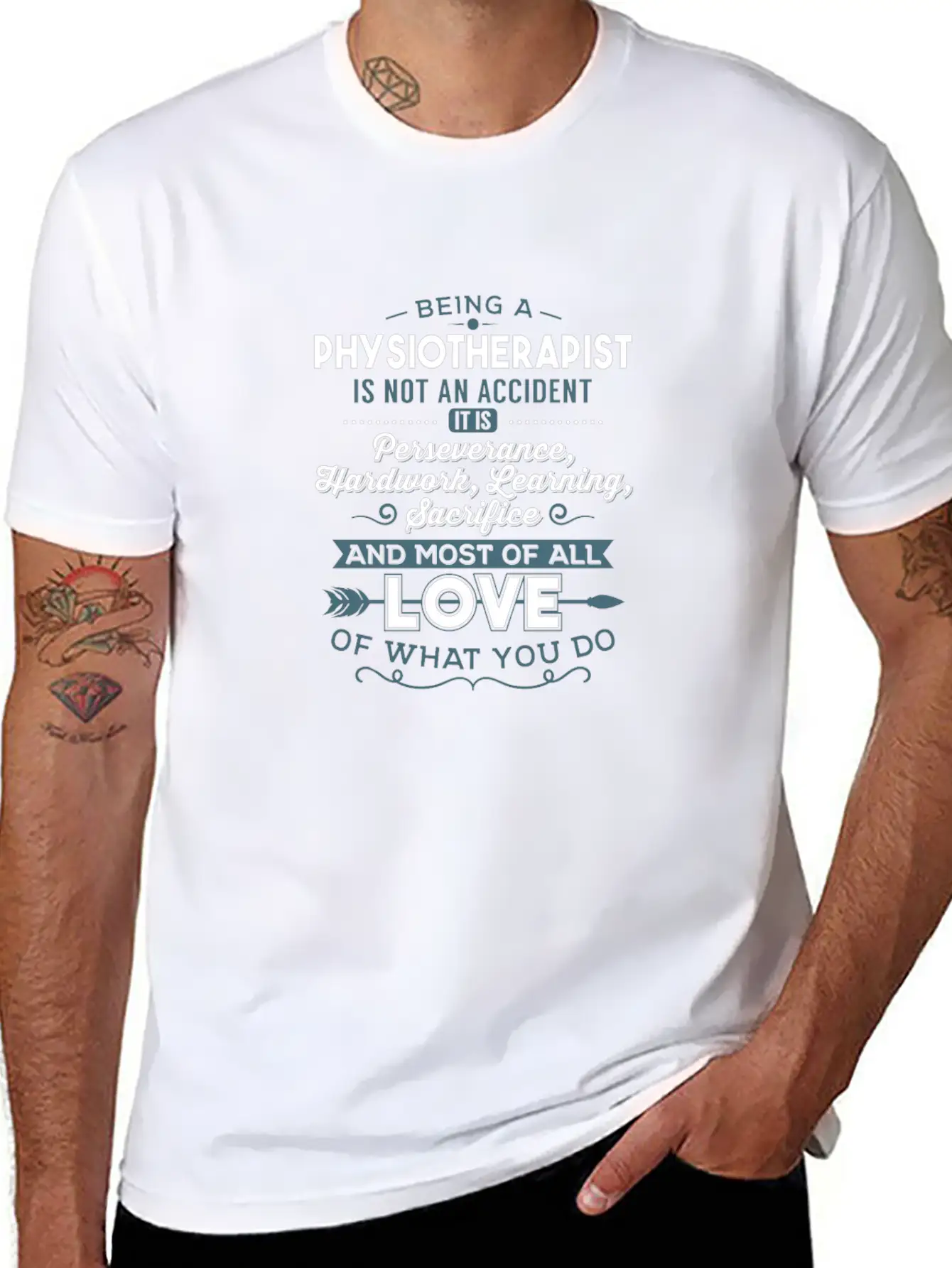 Physiotherapist Love What You Do Gift Basic Graphic T-Shirt ¨C Daily Comfort In Soft Cotton