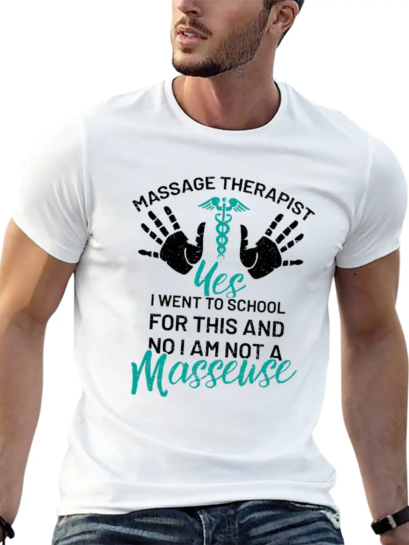 Physiotherapist Massage Mass Quota Funny Awesome Basic Graphic T-Shirt ¨C Daily Comfort In Soft Cotton