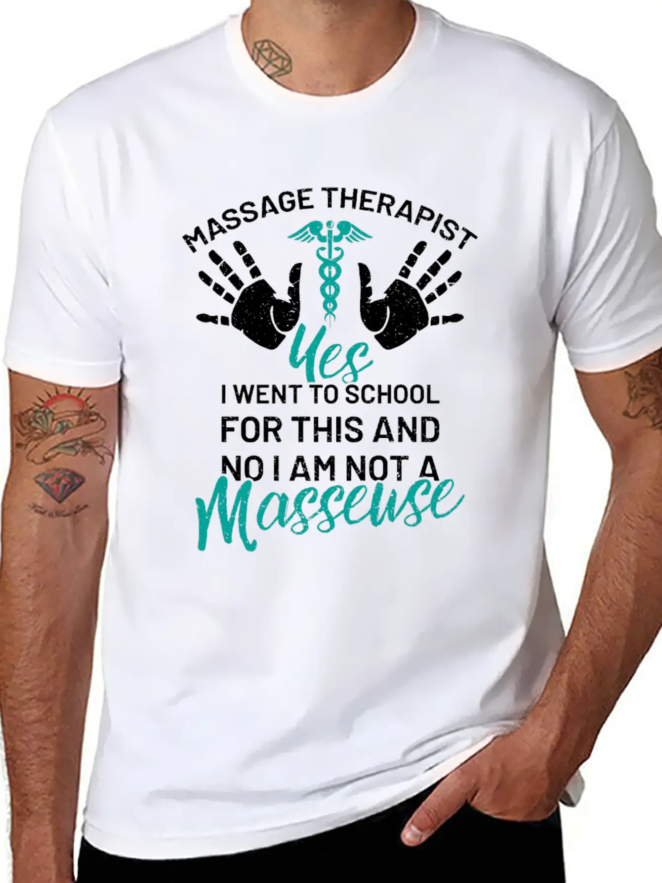 Physiotherapist Massage Mass Quota Funny Awesome Basic Graphic T-Shirt ¨C Daily Comfort In Soft Cotton