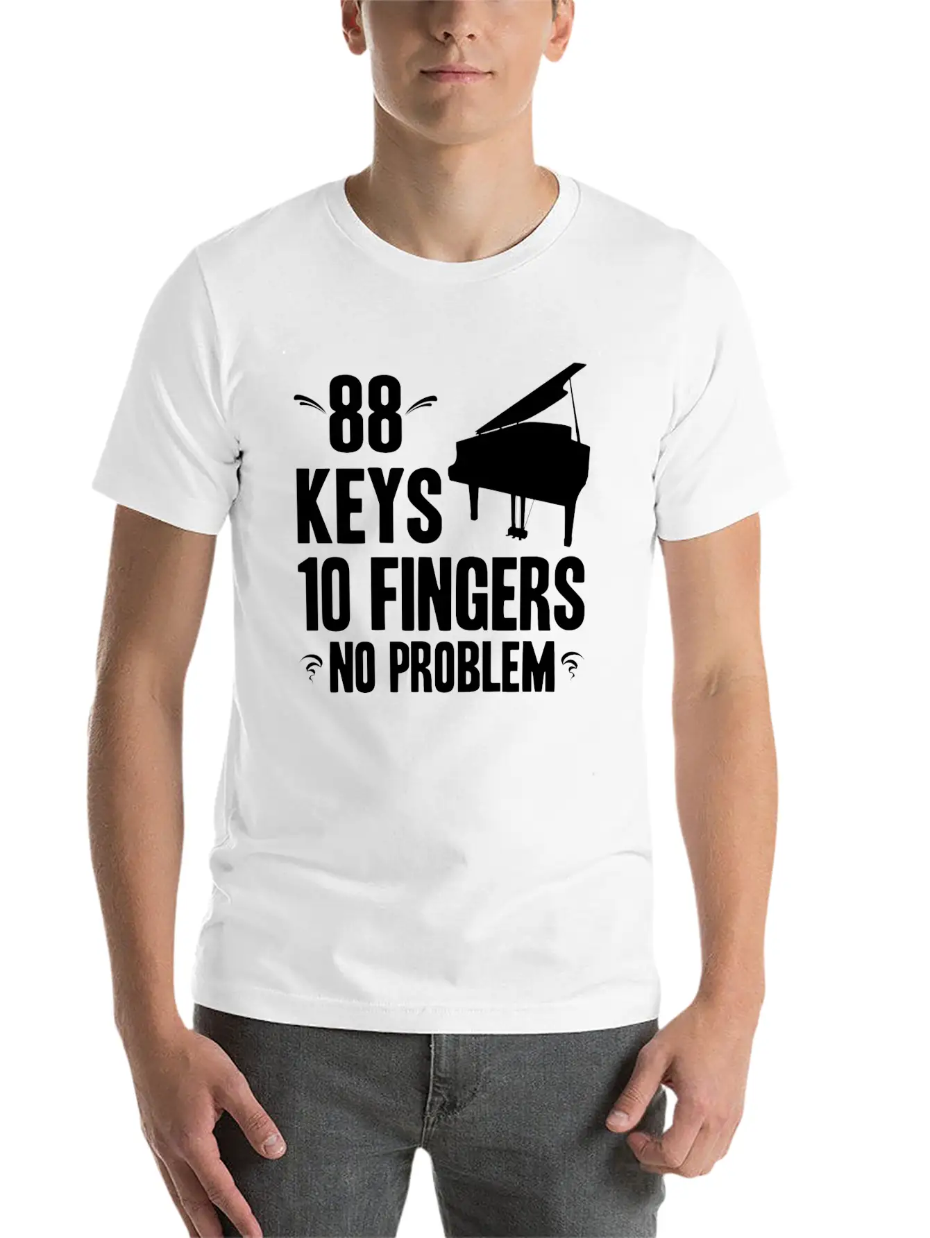 Piano Essential Cotton Tee For Daily Outfits ¨C Unisex Style