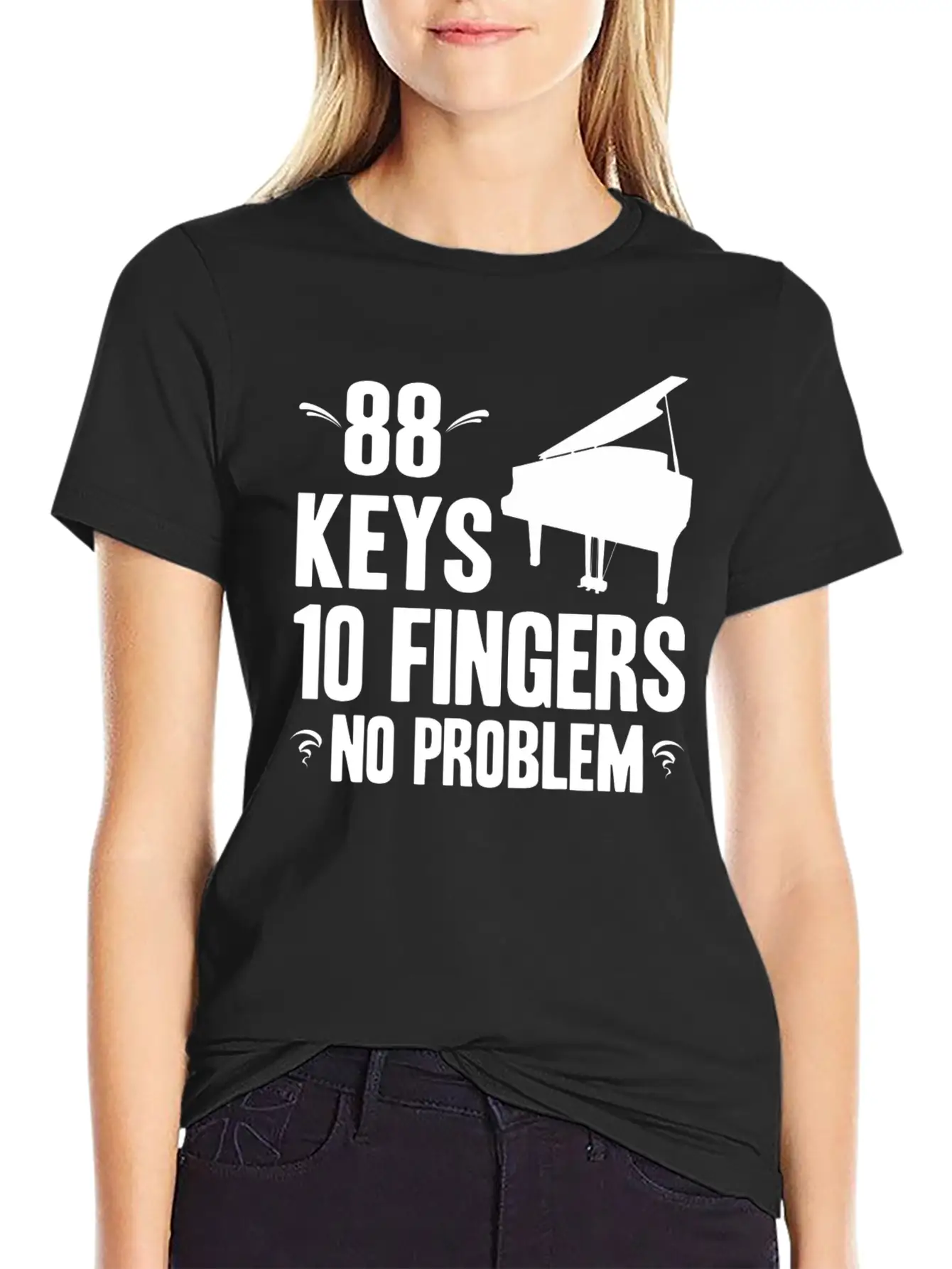 Piano Essential Cotton Tee For Daily Outfits ¨C Unisex Style