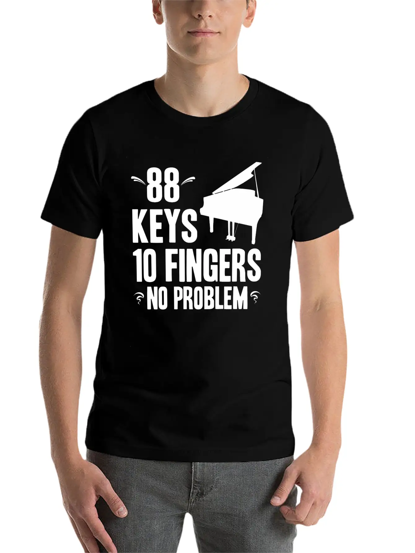 Piano Essential Cotton Tee For Daily Outfits ¨C Unisex Style
