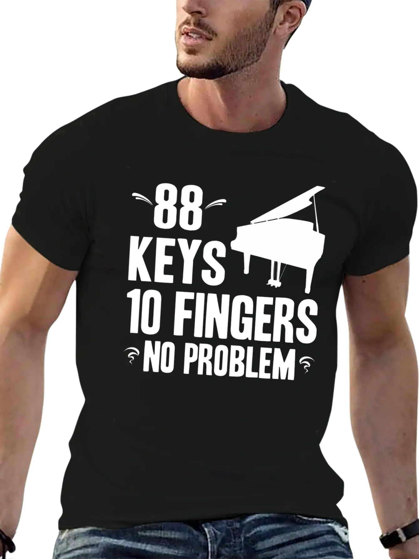Piano Essential Cotton Tee For Daily Outfits ¨C Unisex Style