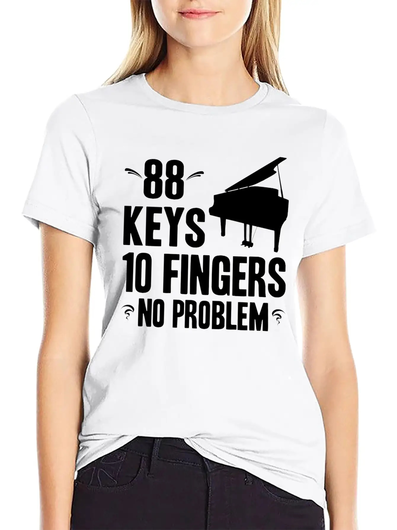 Piano Essential Cotton Tee For Daily Outfits ¨C Unisex Style