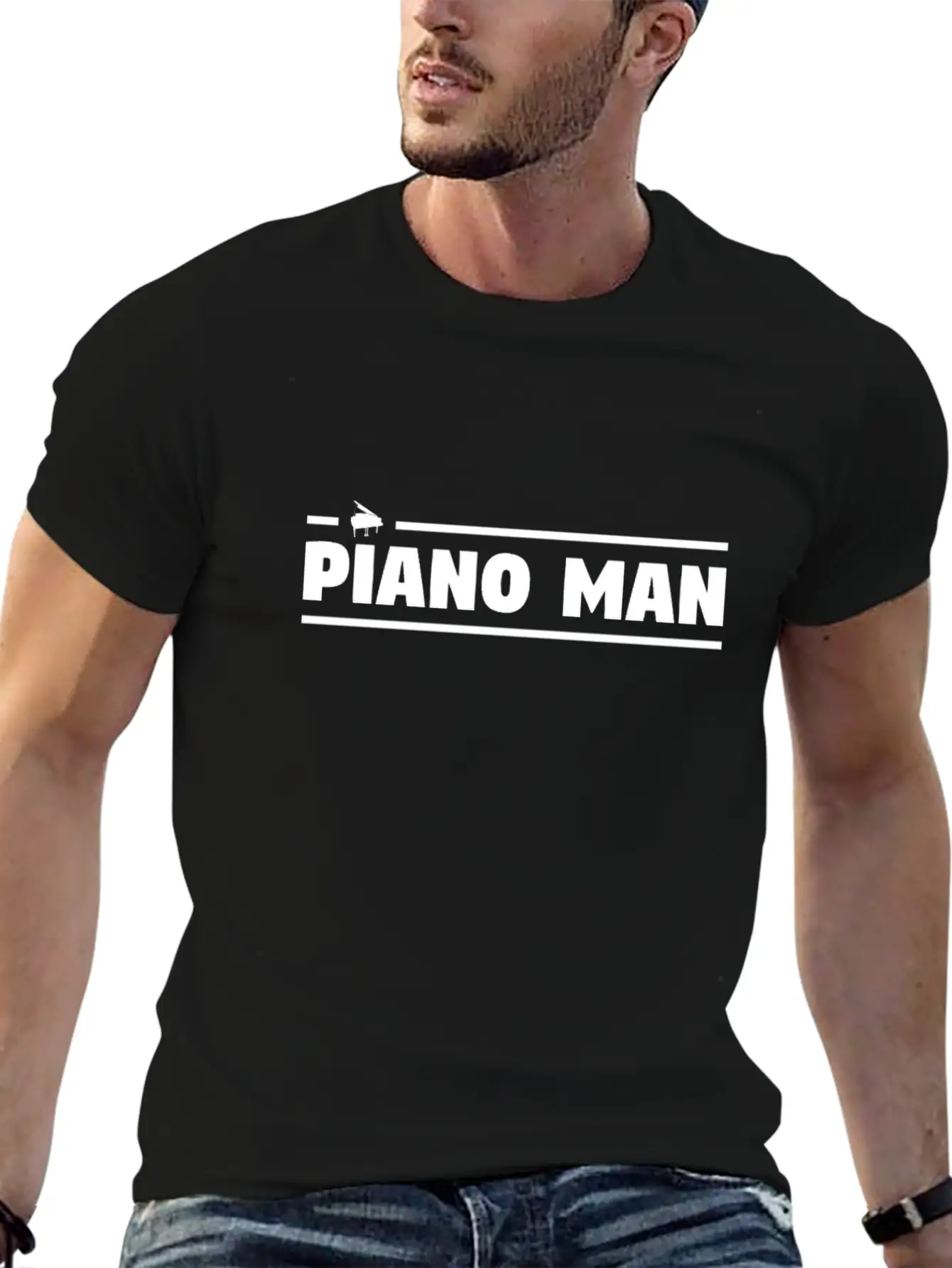 Piano Man Essential Cotton Tee For Daily Outfits ¨C Unisex Style