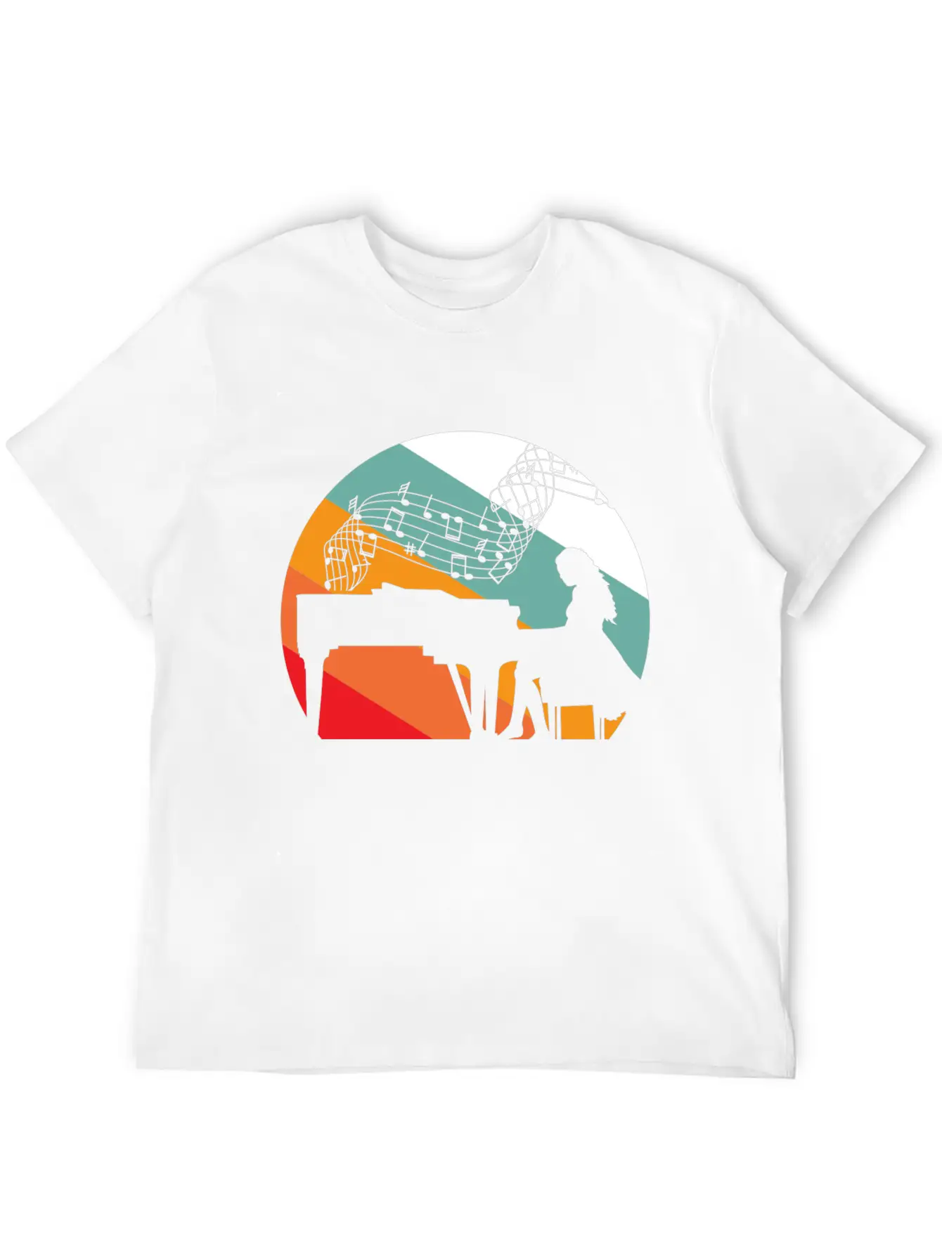 Piano Pianist Piano Pianist Woman Basic Graphic T-Shirt ¨C Daily Comfort In Soft Cotton
