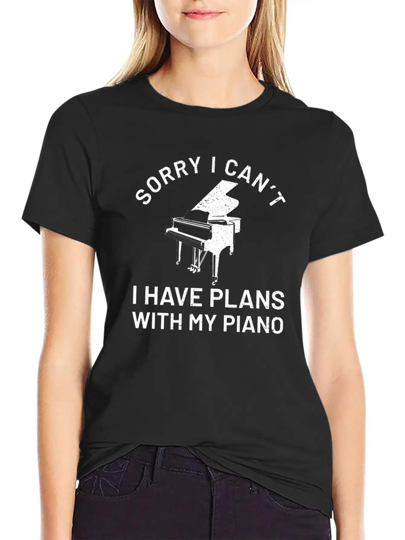 Piano Piano Pianist Keyboard Classic Basic Graphic T-Shirt ¨C Daily Comfort In Soft Cotton