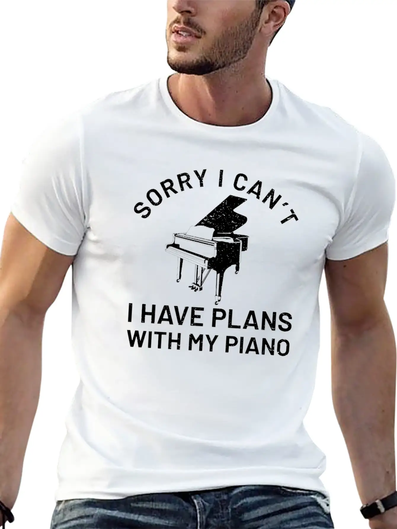 Piano Piano Pianist Keyboard Classic Basic Graphic T-Shirt ¨C Daily Comfort In Soft Cotton
