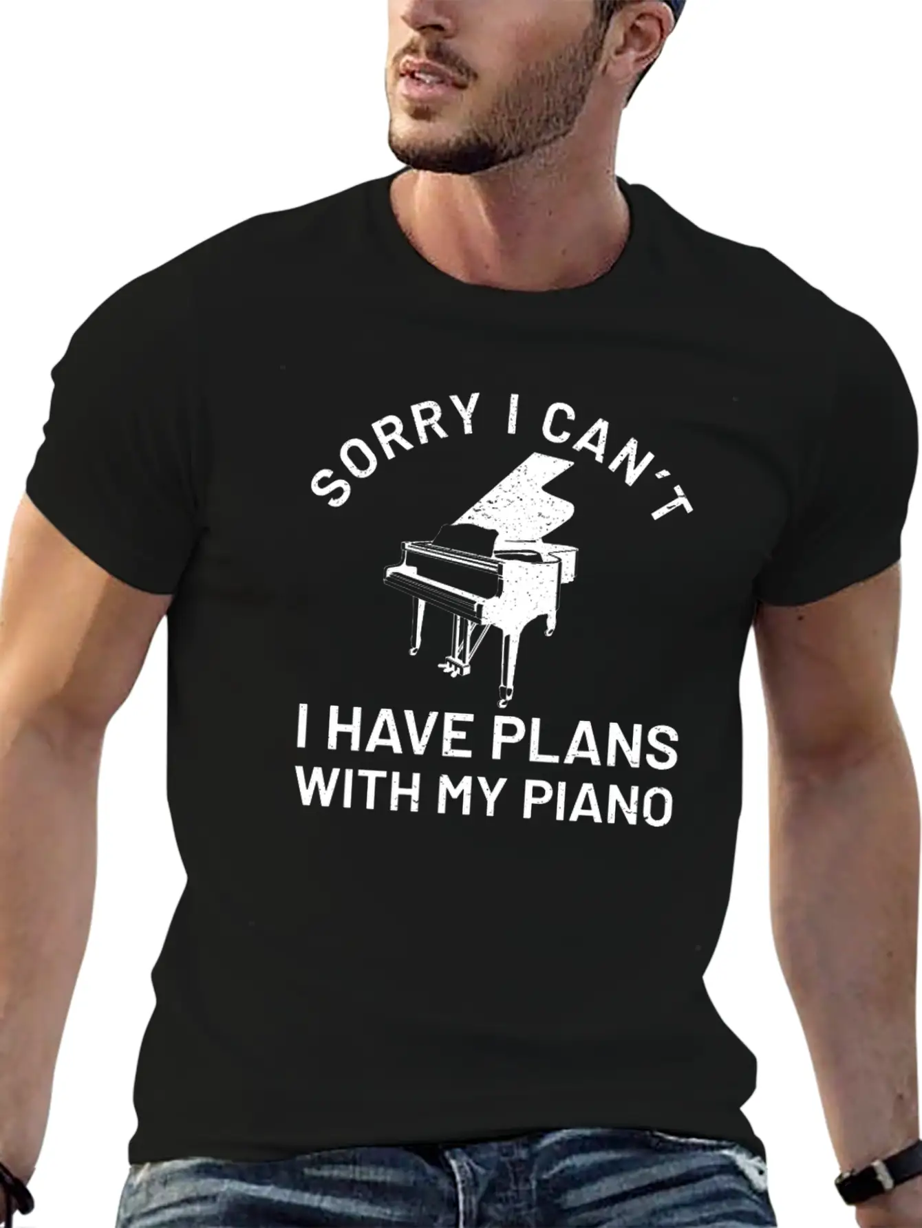 Piano Piano Pianist Keyboard Classic Basic Graphic T-Shirt ¨C Daily Comfort In Soft Cotton