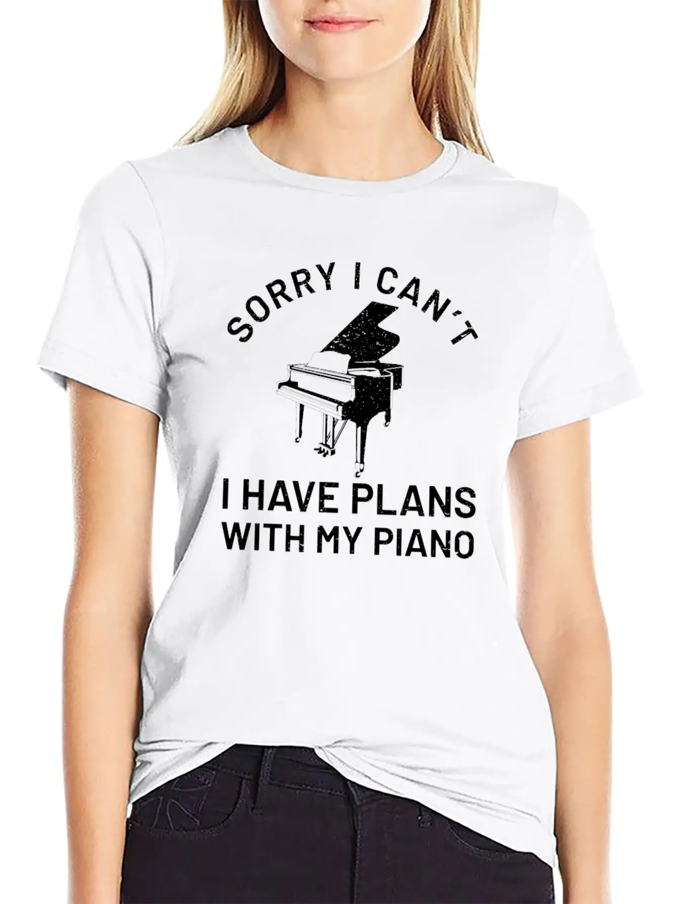 Piano Piano Pianist Keyboard Classic Basic Graphic T-Shirt ¨C Daily Comfort In Soft Cotton