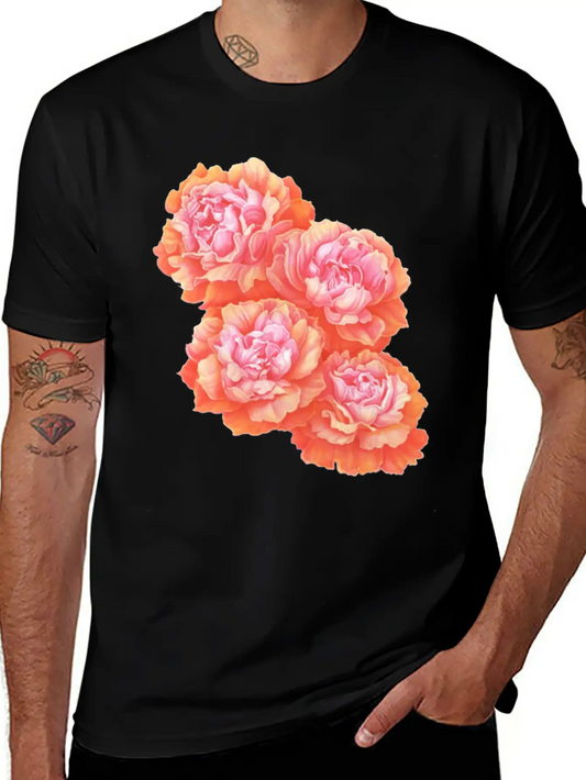 Pink Rose Love Basic Graphic T-Shirt ¨C Daily Comfort In Soft Cotton
