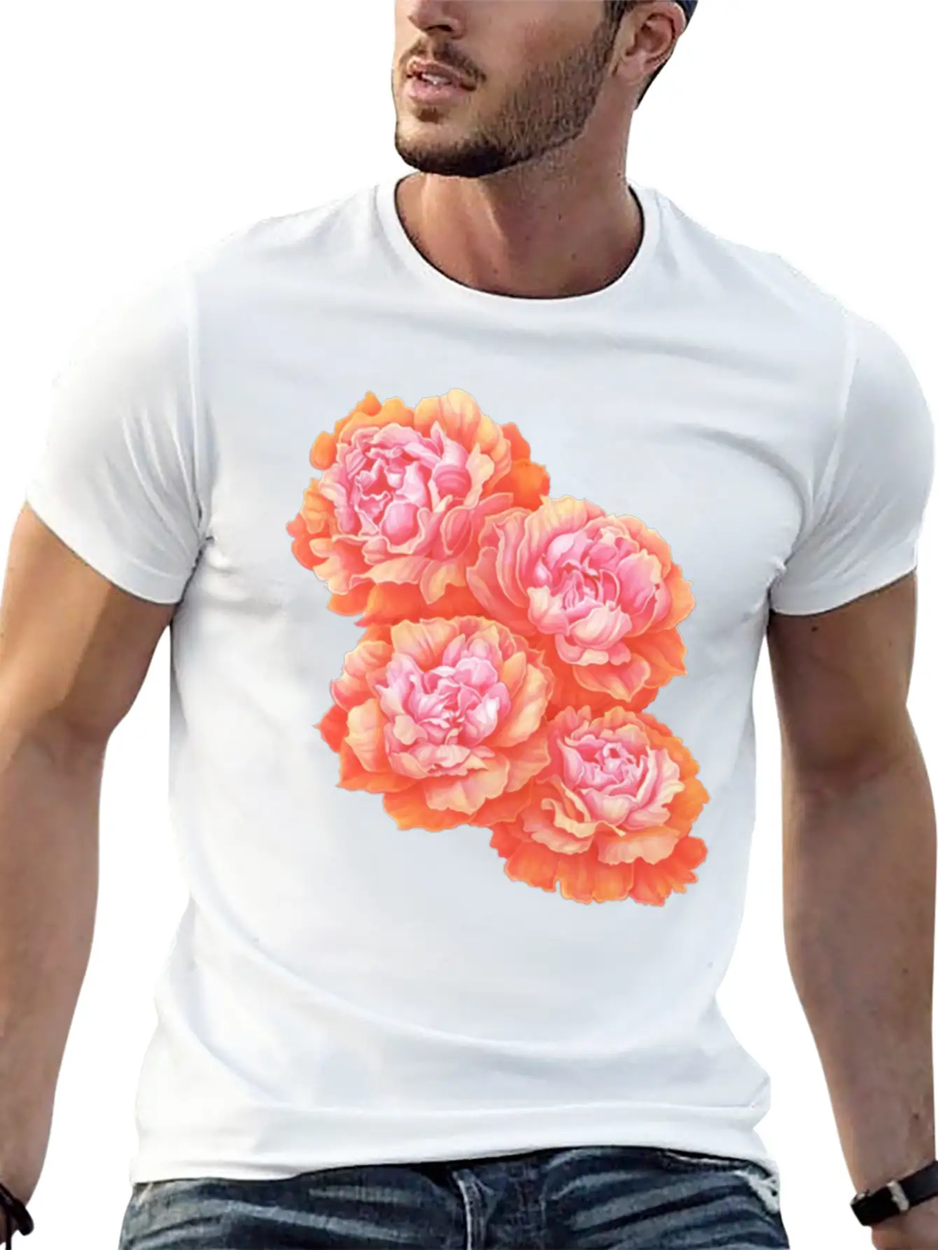 Pink Rose Love Basic Graphic T-Shirt ¨C Daily Comfort In Soft Cotton