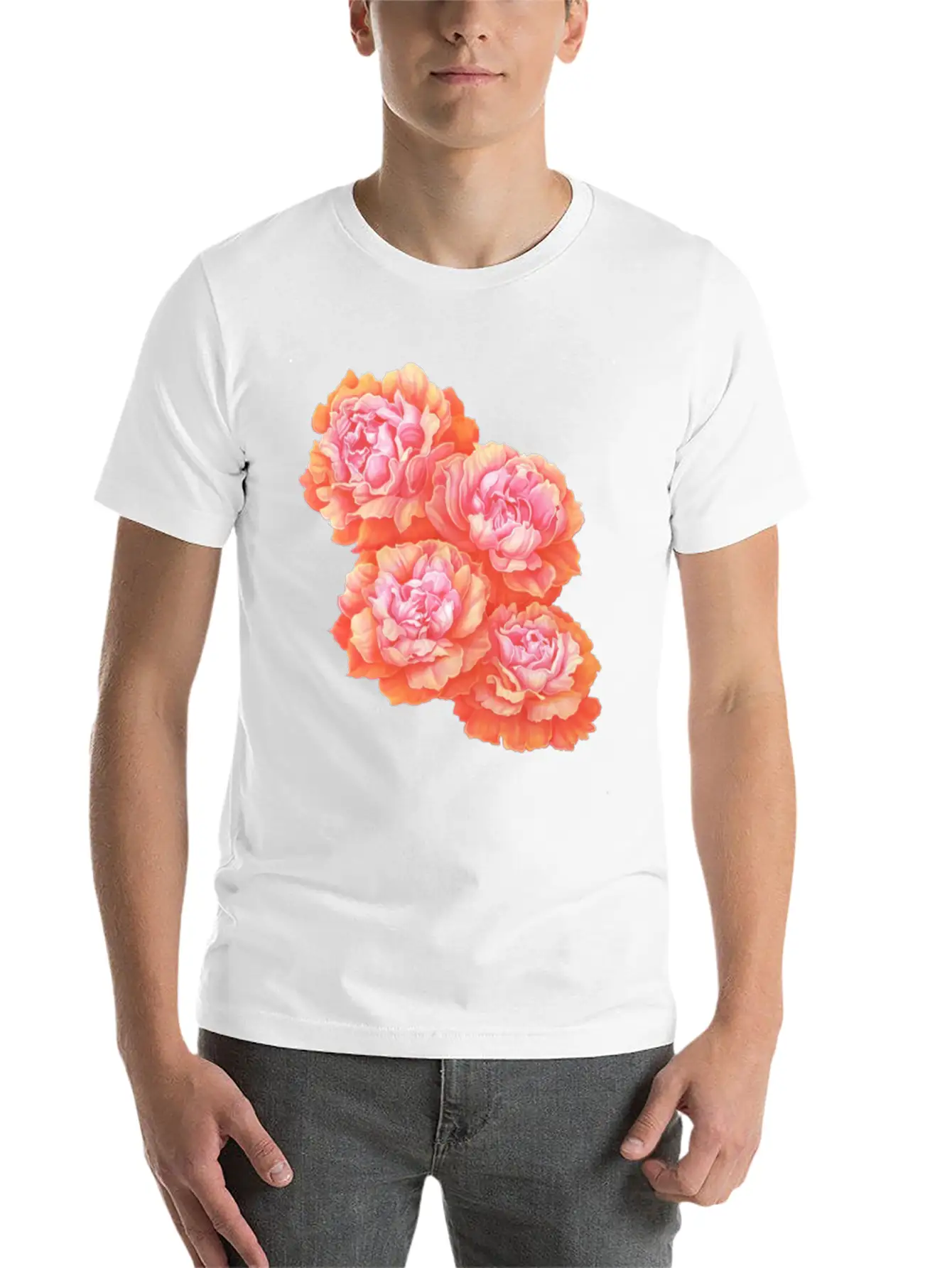 Pink Rose Love Basic Graphic T-Shirt ¨C Daily Comfort In Soft Cotton