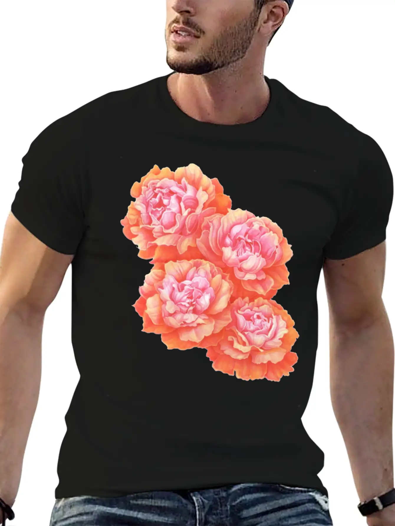 Pink Rose Love Basic Graphic T-Shirt ¨C Daily Comfort In Soft Cotton