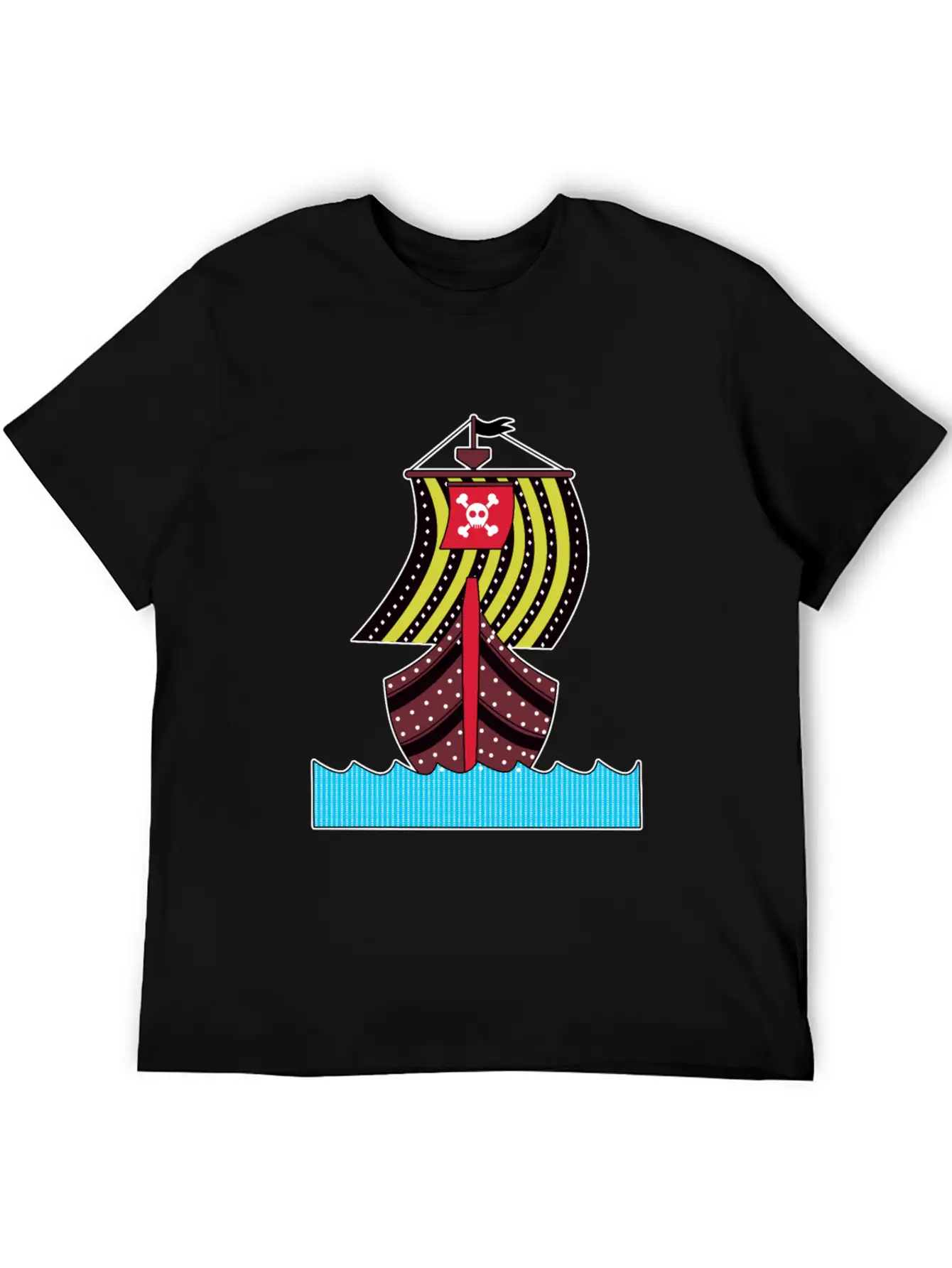 Pirate Ship Ocean Sailing Adventure Gift Idea Basic Graphic T-Shirt ¨C Daily Comfort In Soft Cotton