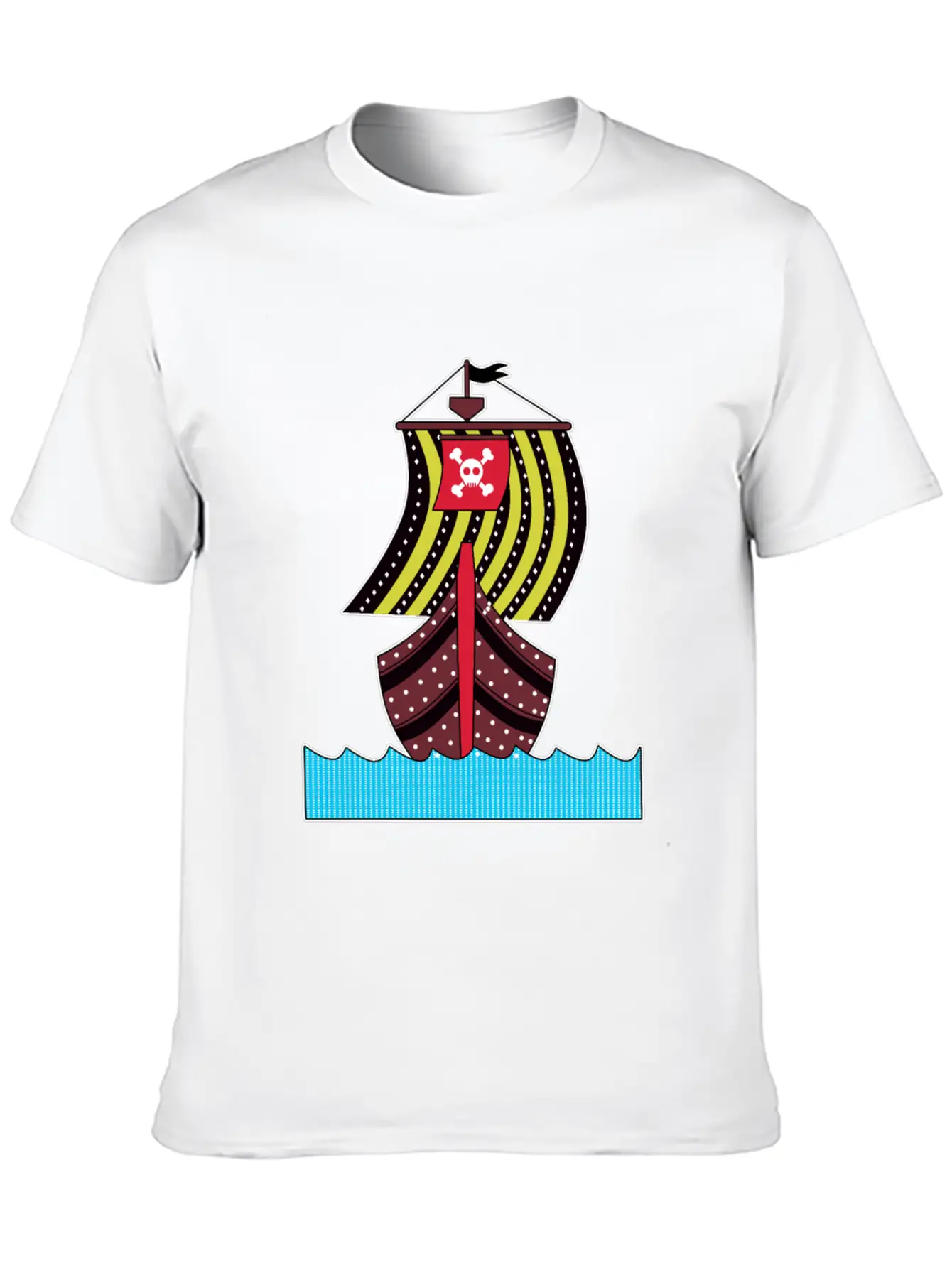 Pirate Ship Ocean Sailing Adventure Gift Idea Basic Graphic T-Shirt ¨C Daily Comfort In Soft Cotton