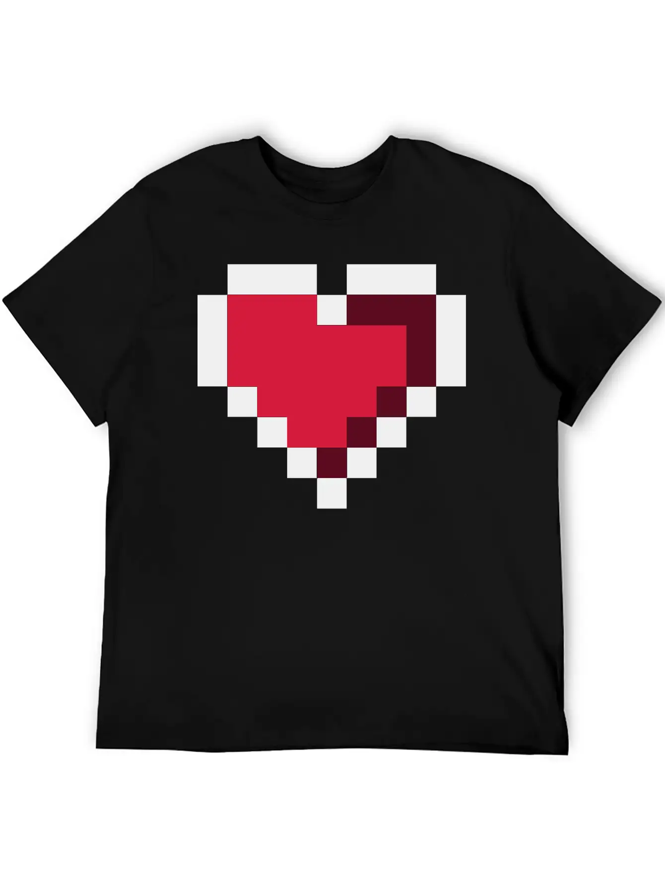 Pixel Heart Essential Cotton Tee For Daily Outfits ¨C Unisex Style