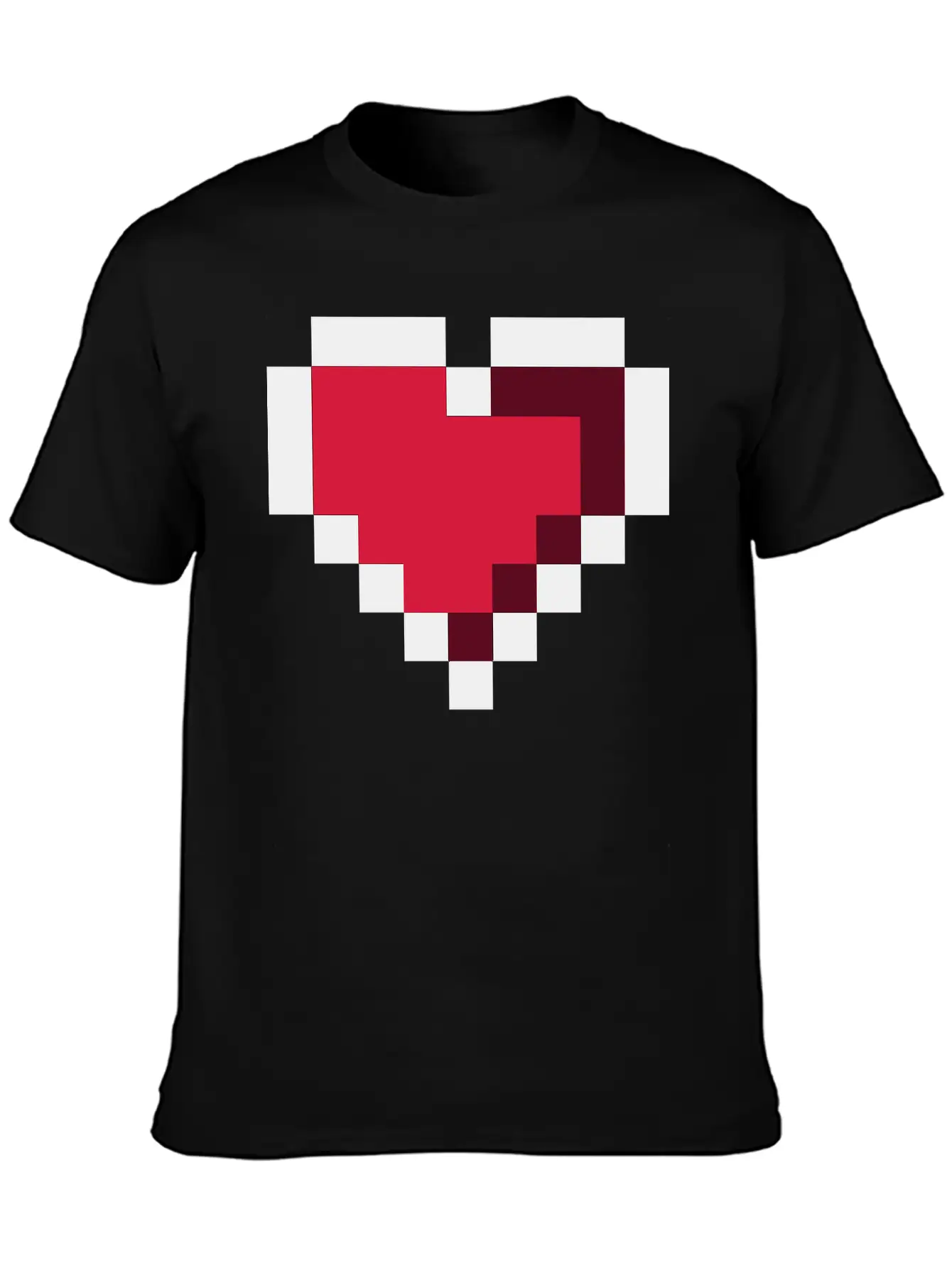 Pixel Heart Essential Cotton Tee For Daily Outfits ¨C Unisex Style