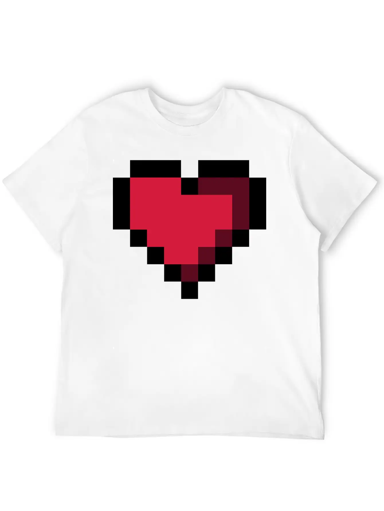 Pixel Heart Essential Cotton Tee For Daily Outfits ¨C Unisex Style