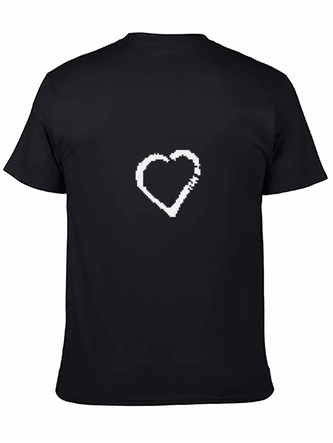 Pixel Love Heart Essential Cotton Tee For Daily Outfits ¨C Unisex Style